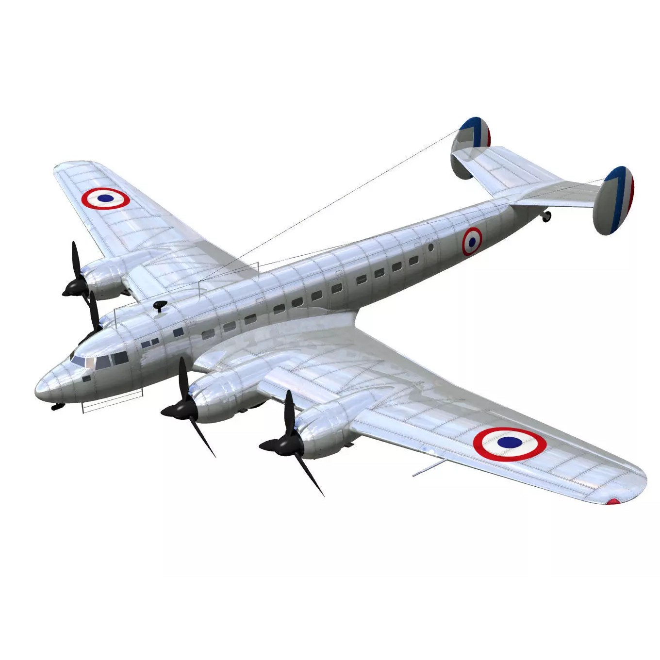 Sud-Est SE161 Languedoc - Historic 3D Model - View 2