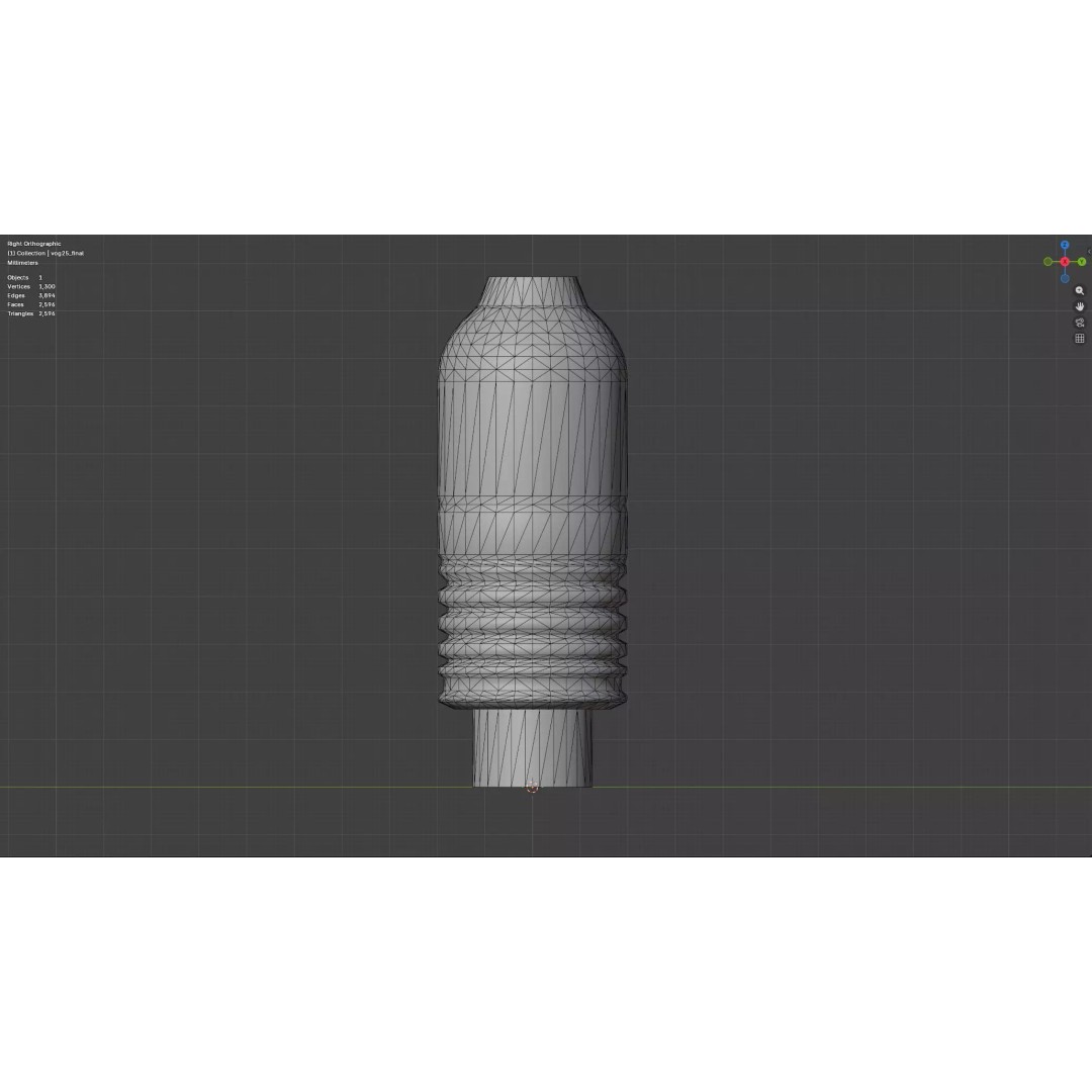 VOG-25 Fragmentation Grenade Launcher Round 3D Model – Low Poly Game Asset, FBX - View 13