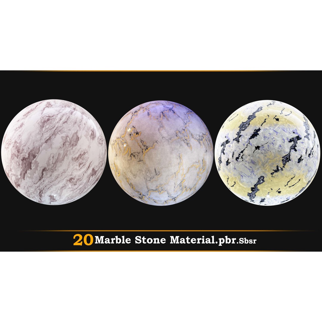 Marble Stone 3D Model – PBR Textures, SBSAR & PBR Files - View 5