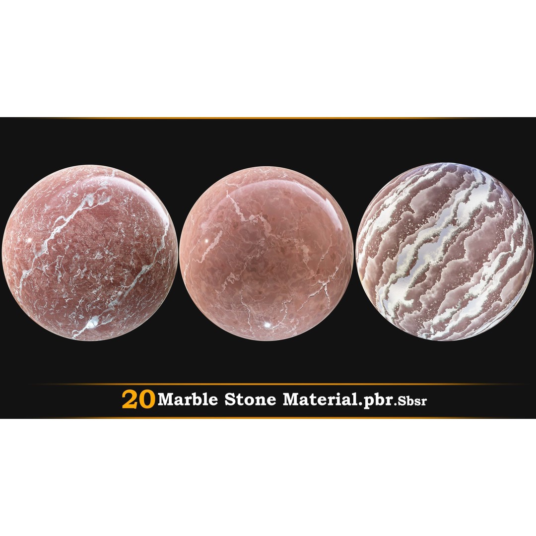 Marble Stone 3D Model – PBR Textures, SBSAR & PBR Files - View 6