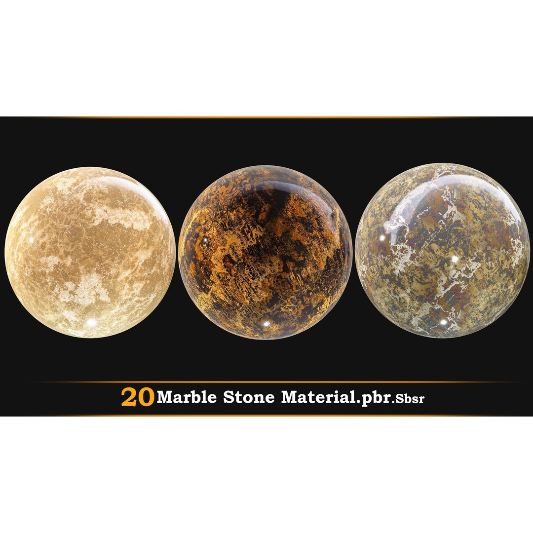 Marble Stone 3D Model – PBR Textures, SBSAR & PBR Files - View 7