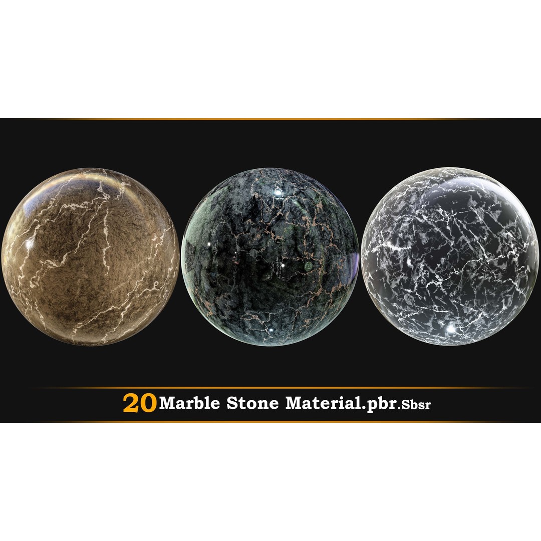 Marble Stone 3D Model – PBR Textures, SBSAR & PBR Files - View 9