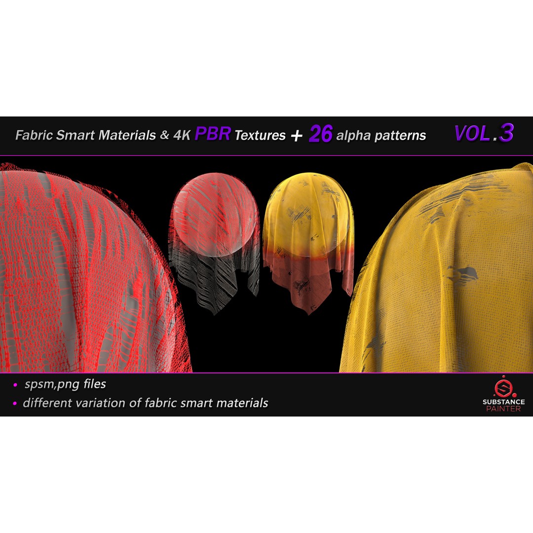Fabric Smart Material Bundle 3D Model – 50 High-Quality PBR Textures, PNG - View 22