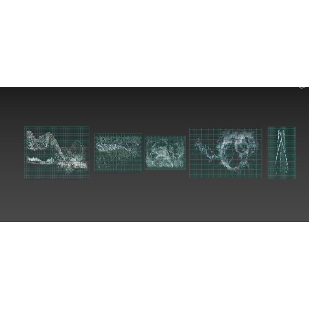 Ocean Water Foam Decals 3D Model – Photorealistic Vray/Corona Textures, FBX