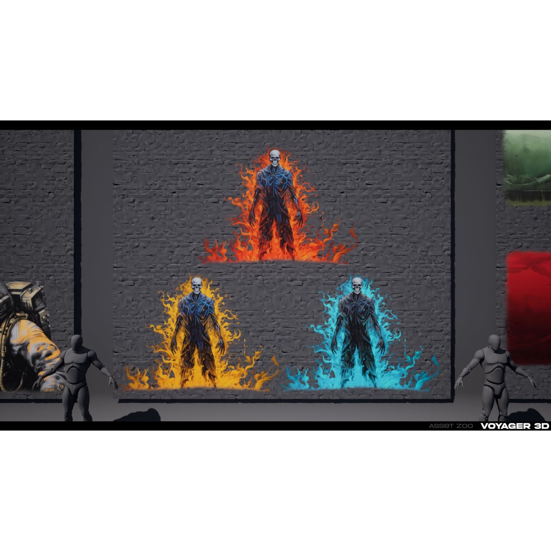 Graffiti Decal Pack 3D Model – Realistic Street Art Textures, PNG - View 13