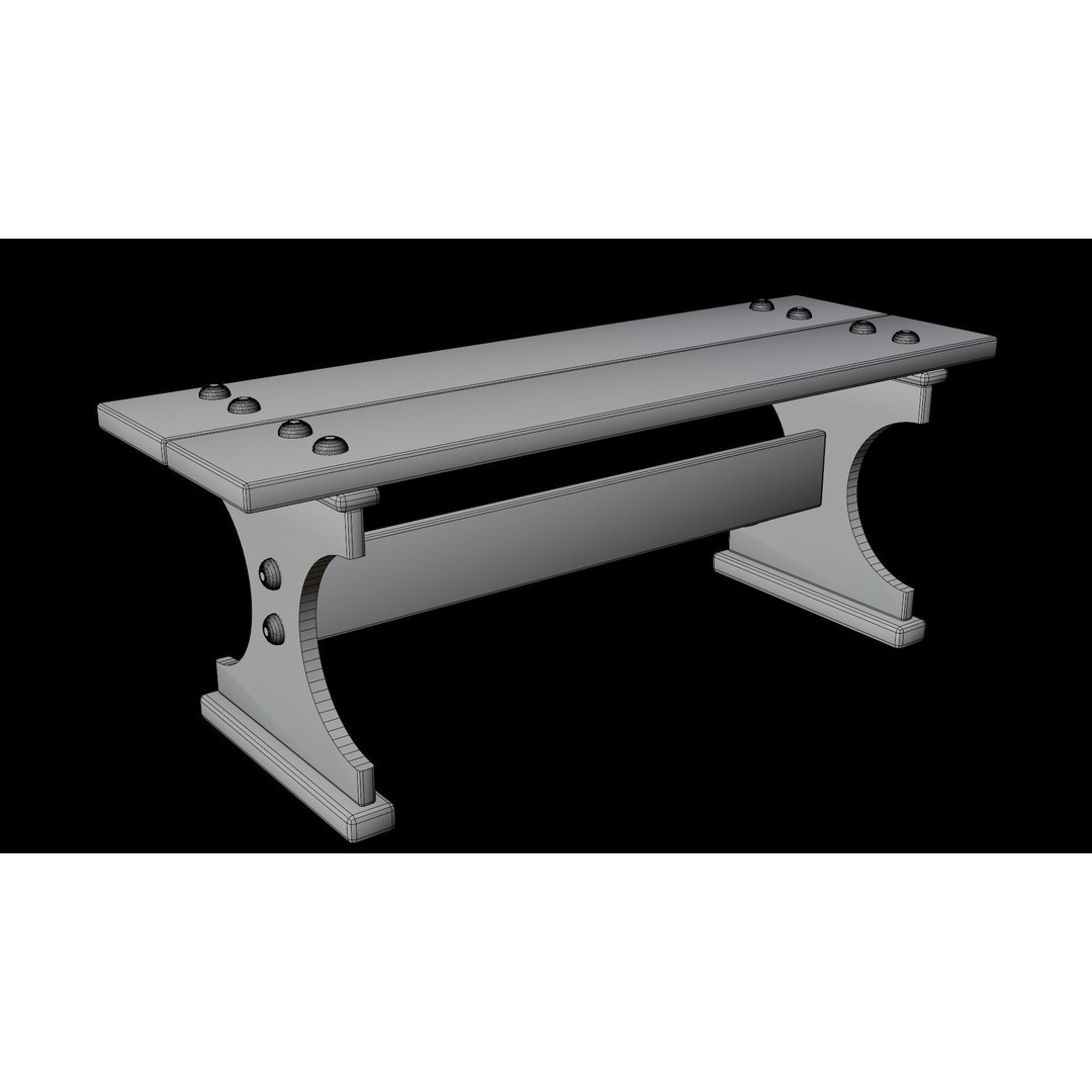 Wood Furniture 3D Model – PBR Low Poly Game Ready, FBX & OBJ