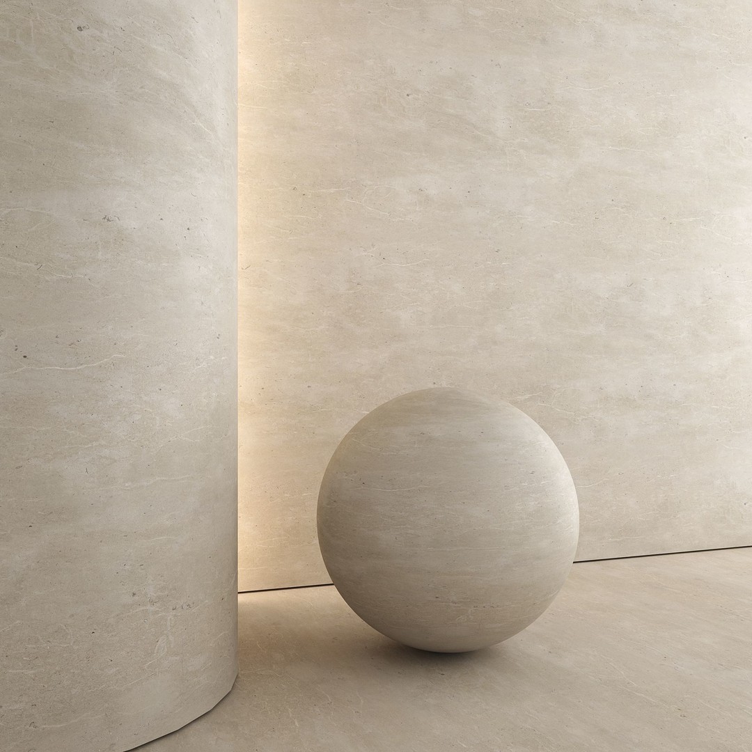 Brushed Limestone 3D Model – High-Quality PBR Texture, FBX, OBJ - View 4