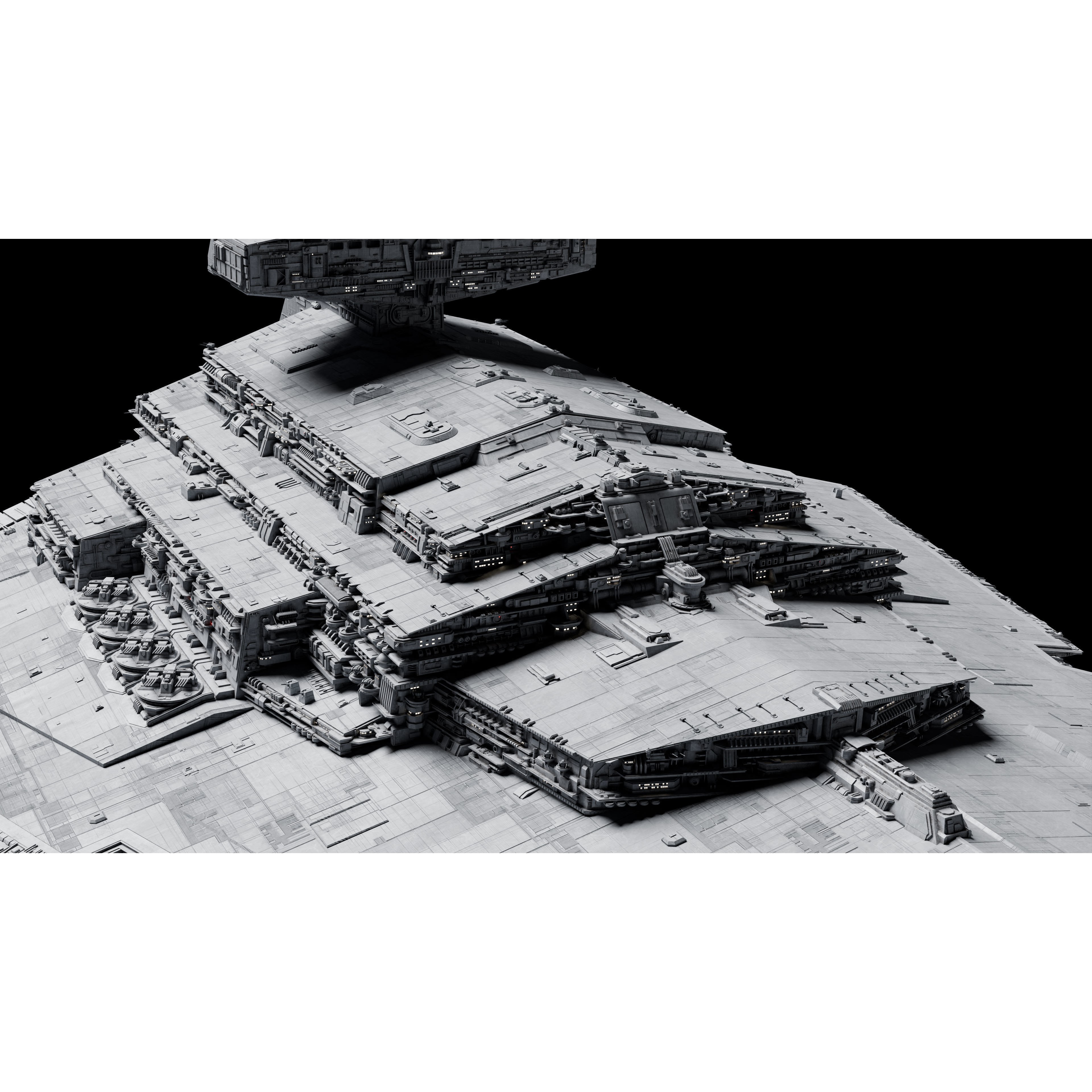 Imperial II-Class Star Destroyer - Game-Ready 3D Model - View 11