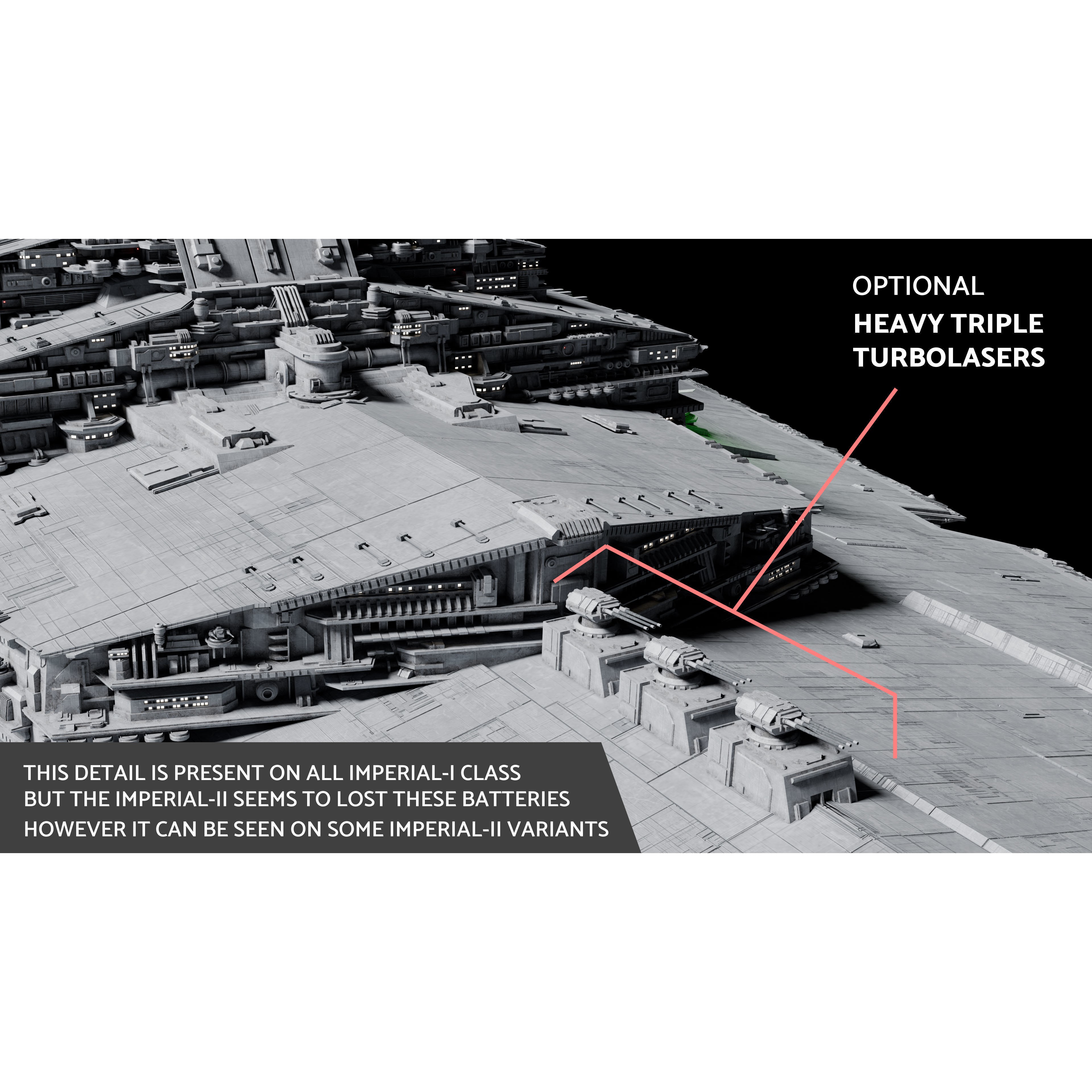 Imperial II-Class Star Destroyer - Game-Ready 3D Model - View 12