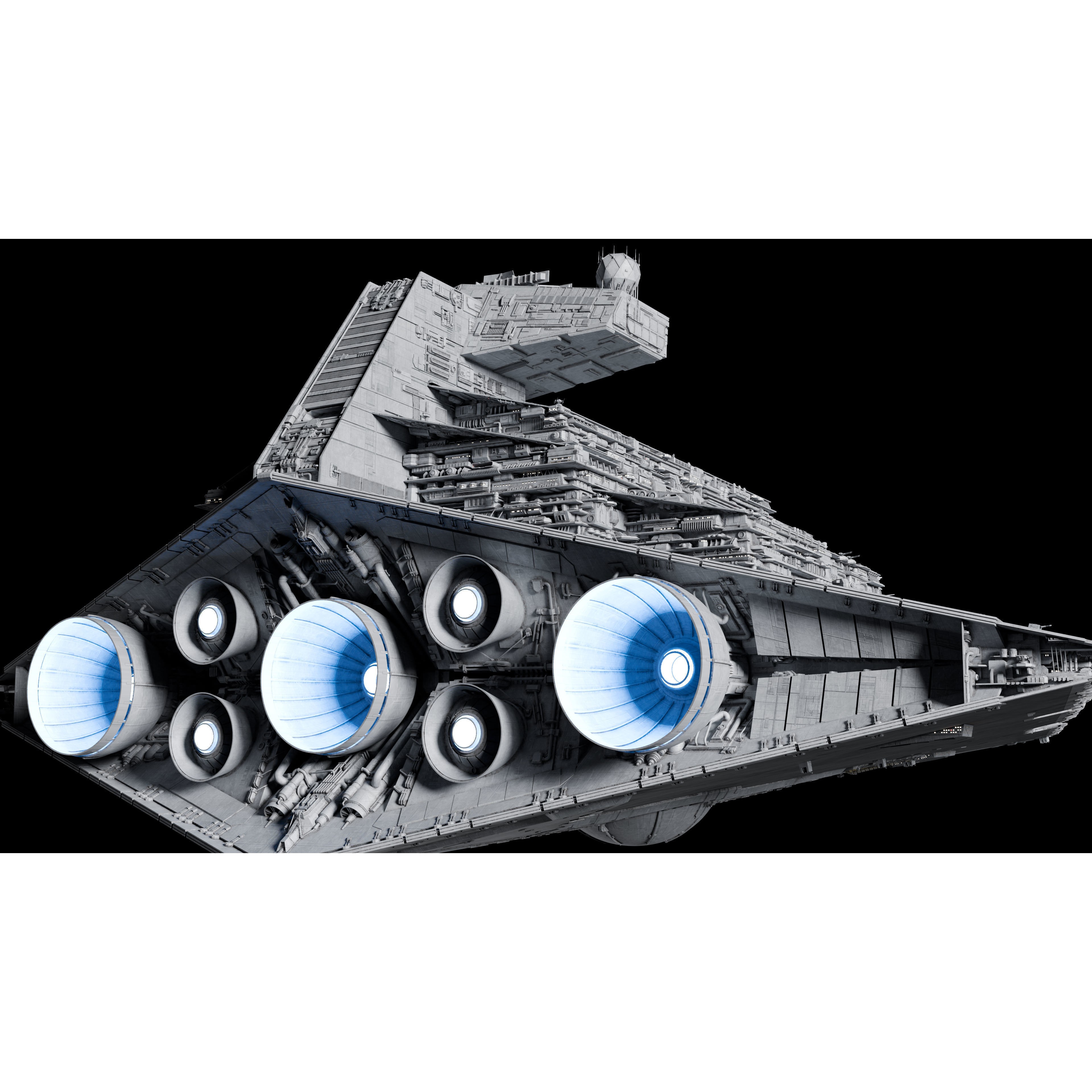 Imperial II-Class Star Destroyer - Game-Ready 3D Model - View 14
