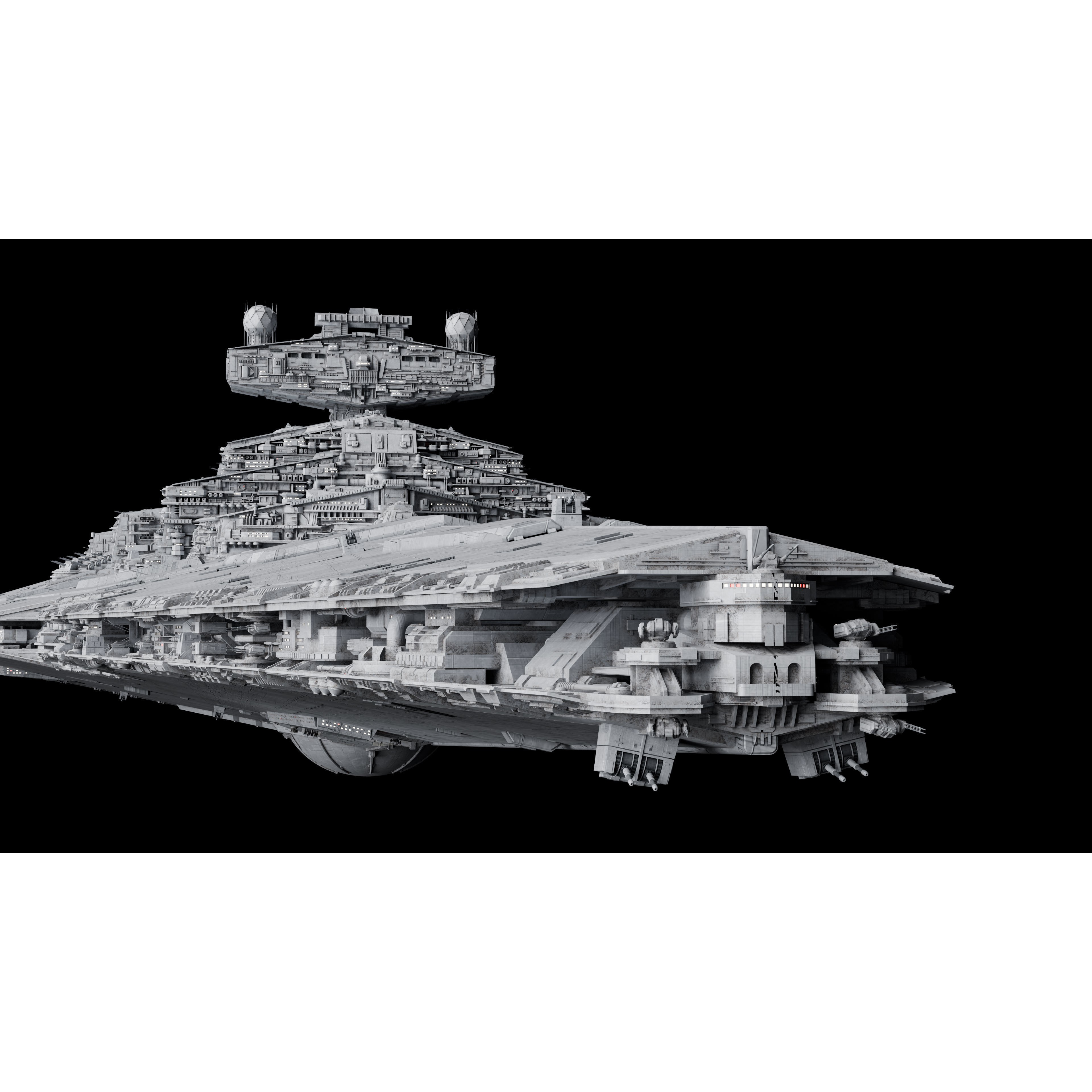 Imperial II-Class Star Destroyer - Game-Ready 3D Model - View 21