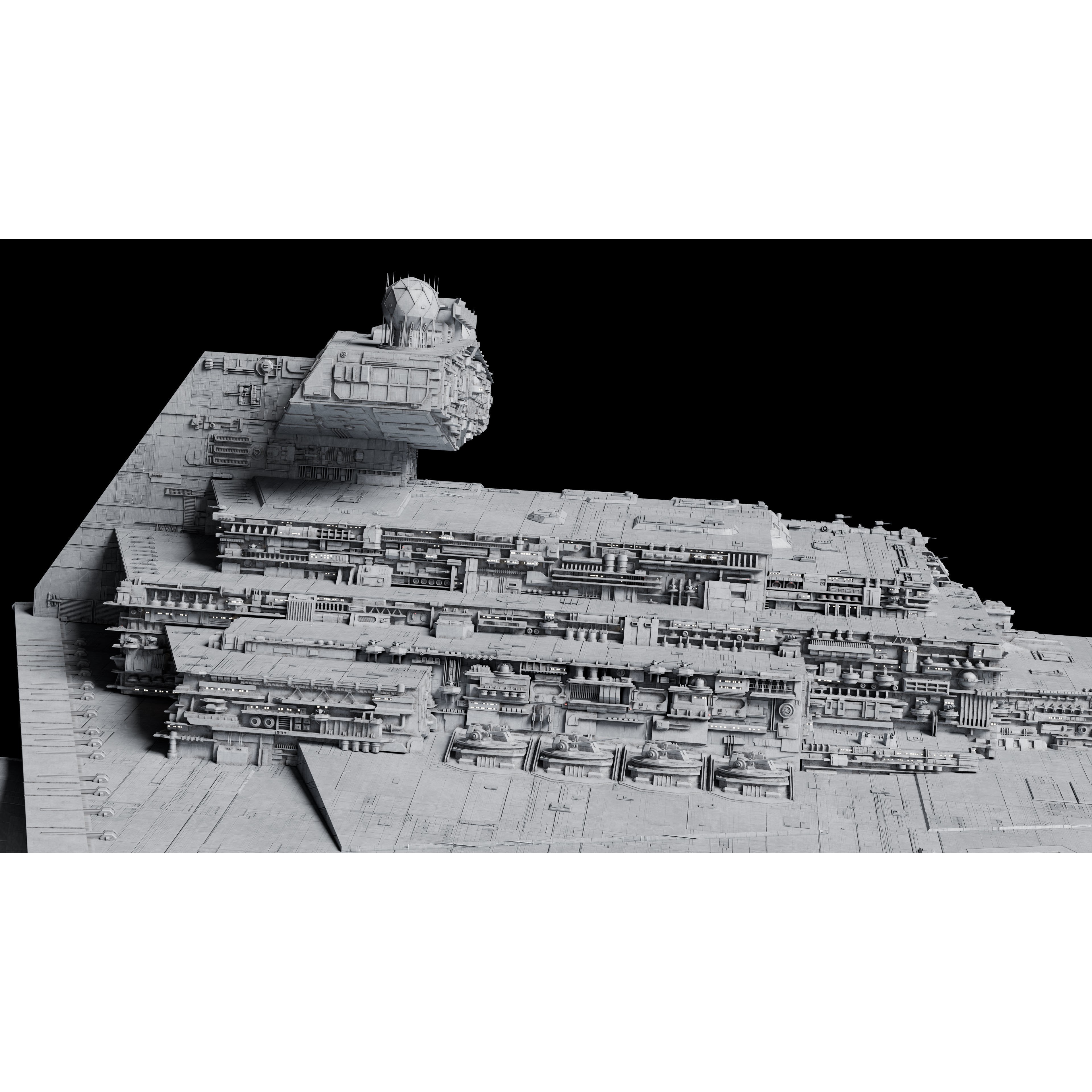 Imperial II-Class Star Destroyer - Game-Ready 3D Model - View 25