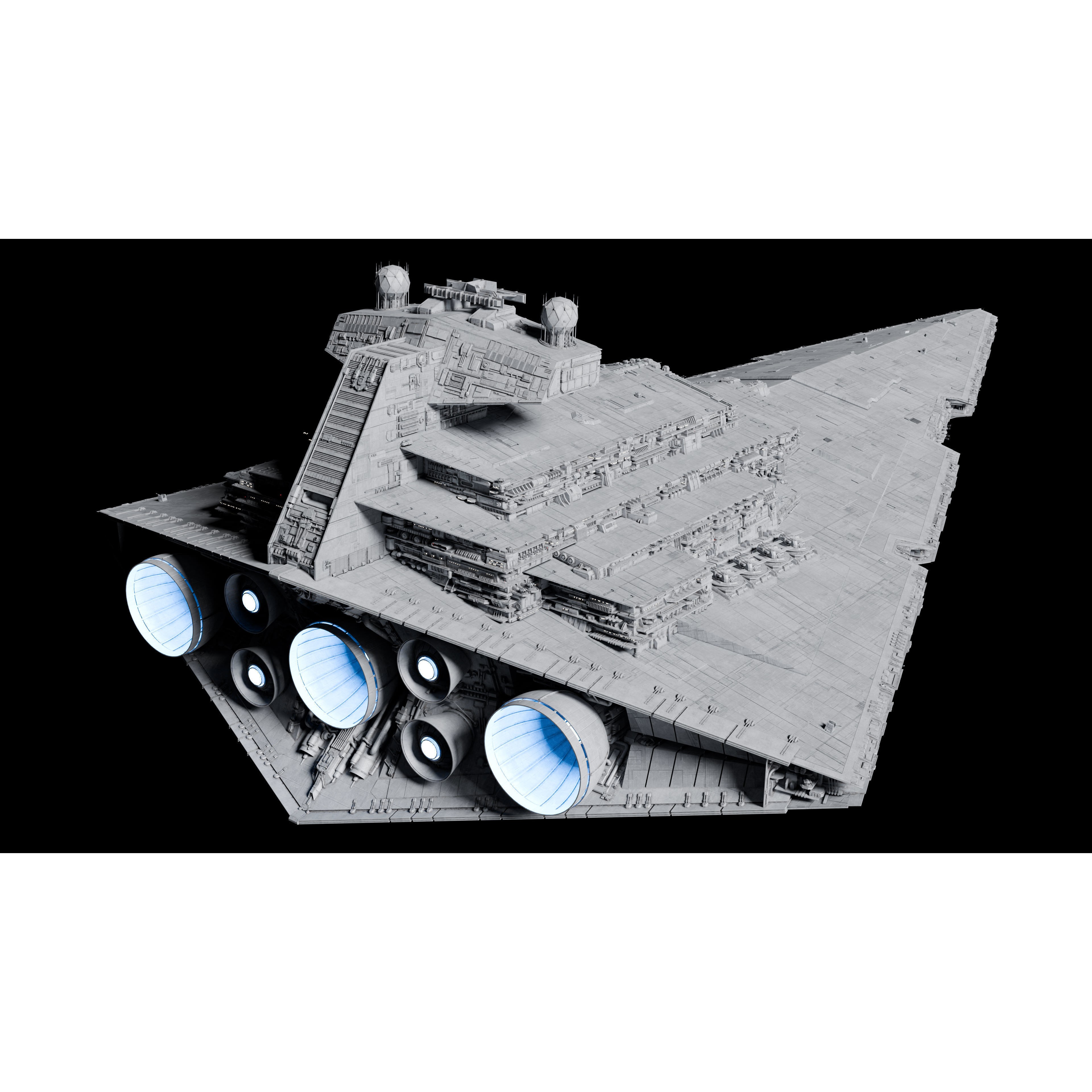 Imperial II-Class Star Destroyer - Game-Ready 3D Model - View 26