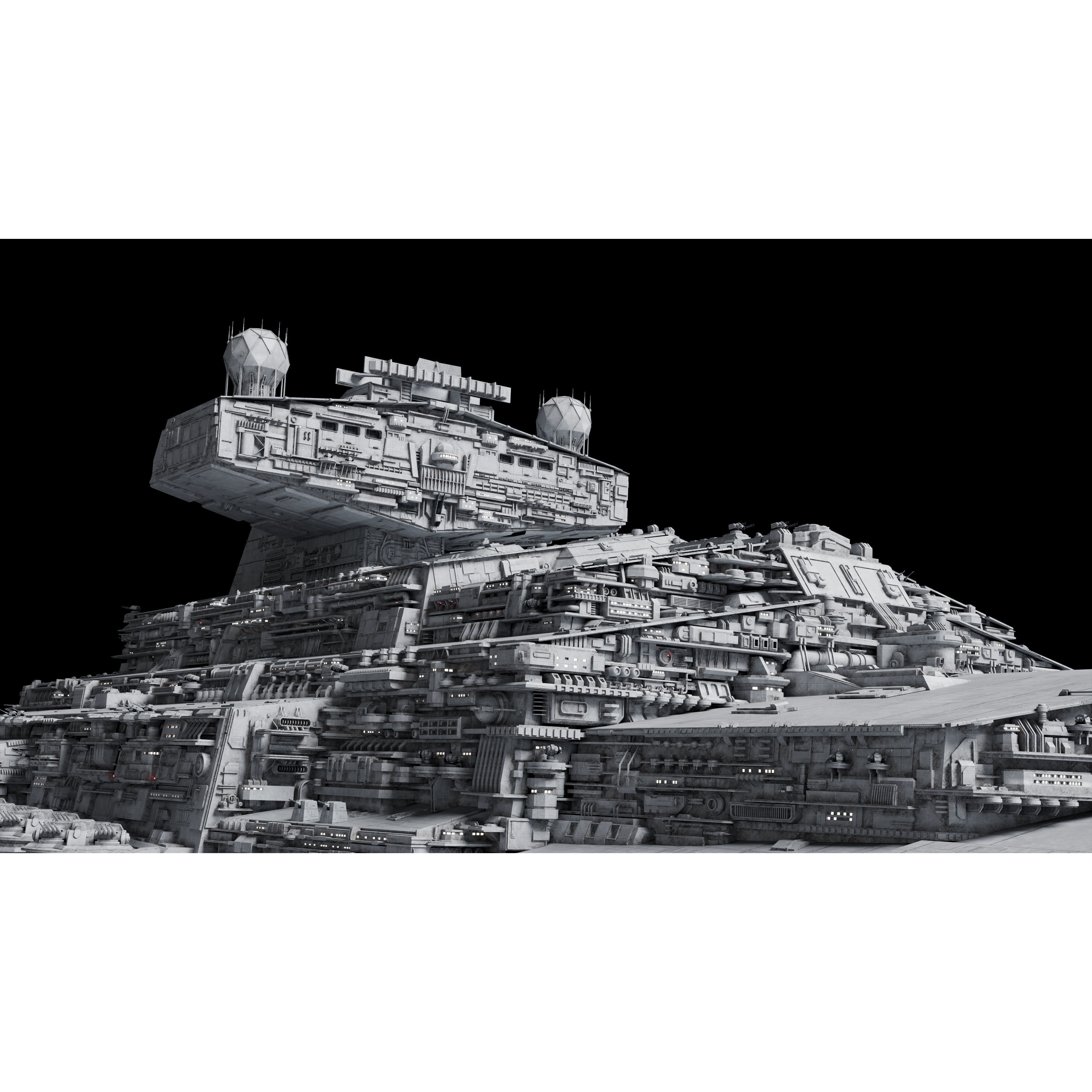 Imperial II-Class Star Destroyer - Game-Ready 3D Model - View 3