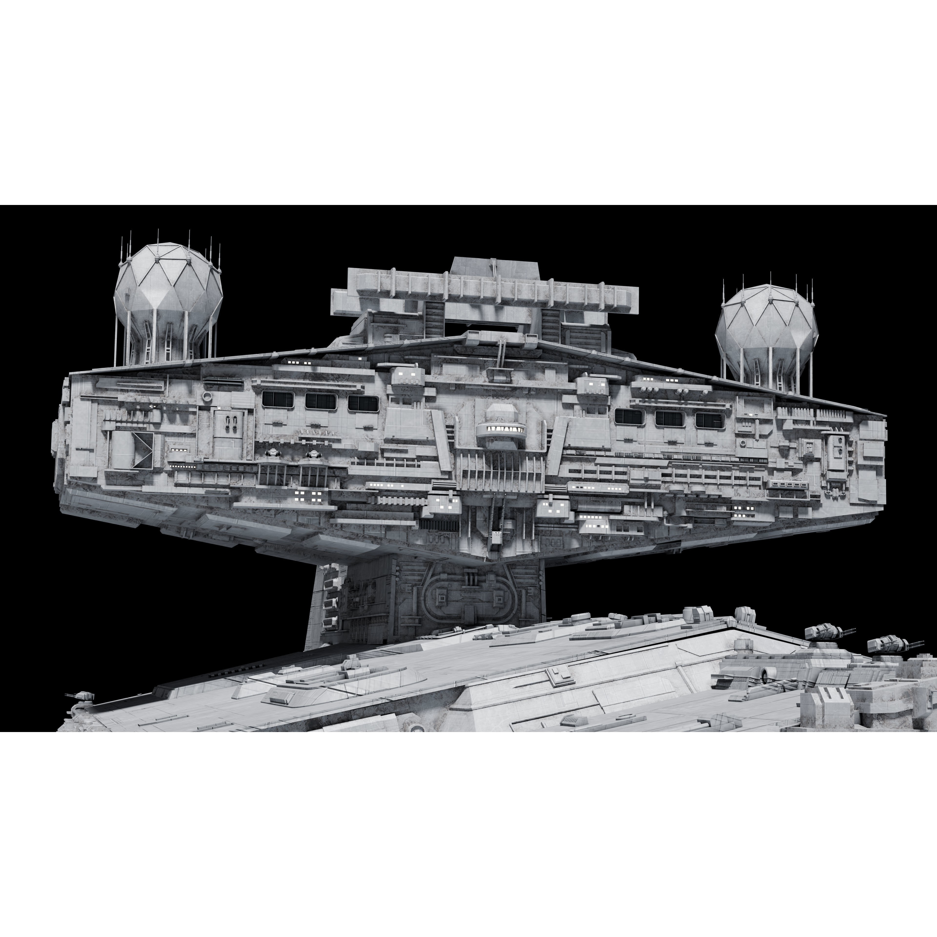 Imperial II-Class Star Destroyer - Game-Ready 3D Model - View 5