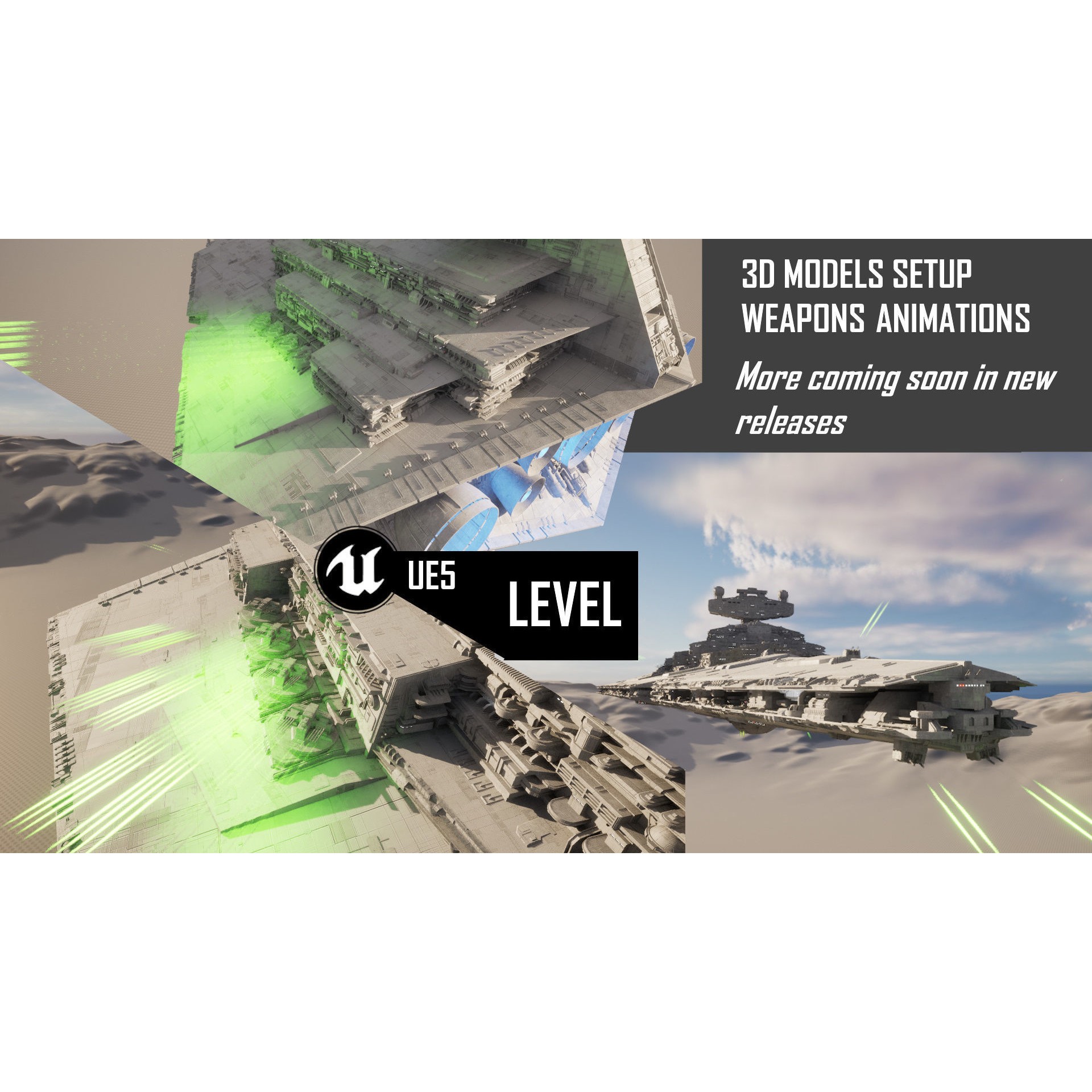 Imperial II-Class Star Destroyer - Game-Ready 3D Model - View 9