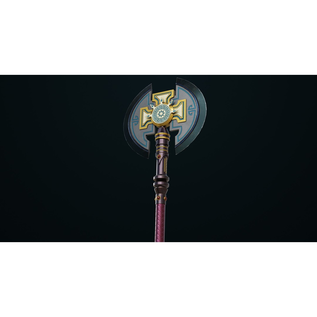 Battle Axe 3D Model – Low Poly PBR Weapon for Games, FBX - View 15
