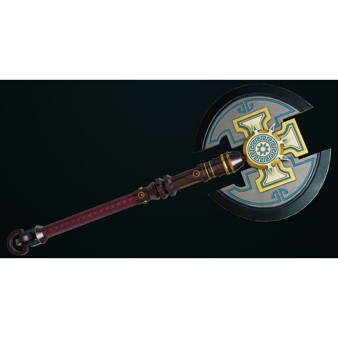 Battle Axe 3D Model – Low Poly PBR Weapon for Games, FBX - View 16