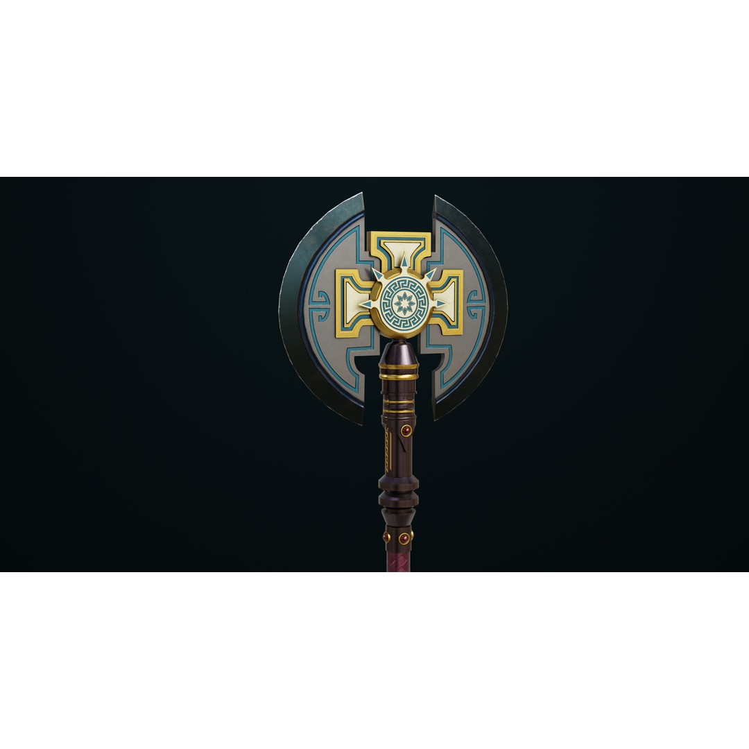 Battle Axe 3D Model – Low Poly PBR Weapon for Games, FBX - View 6