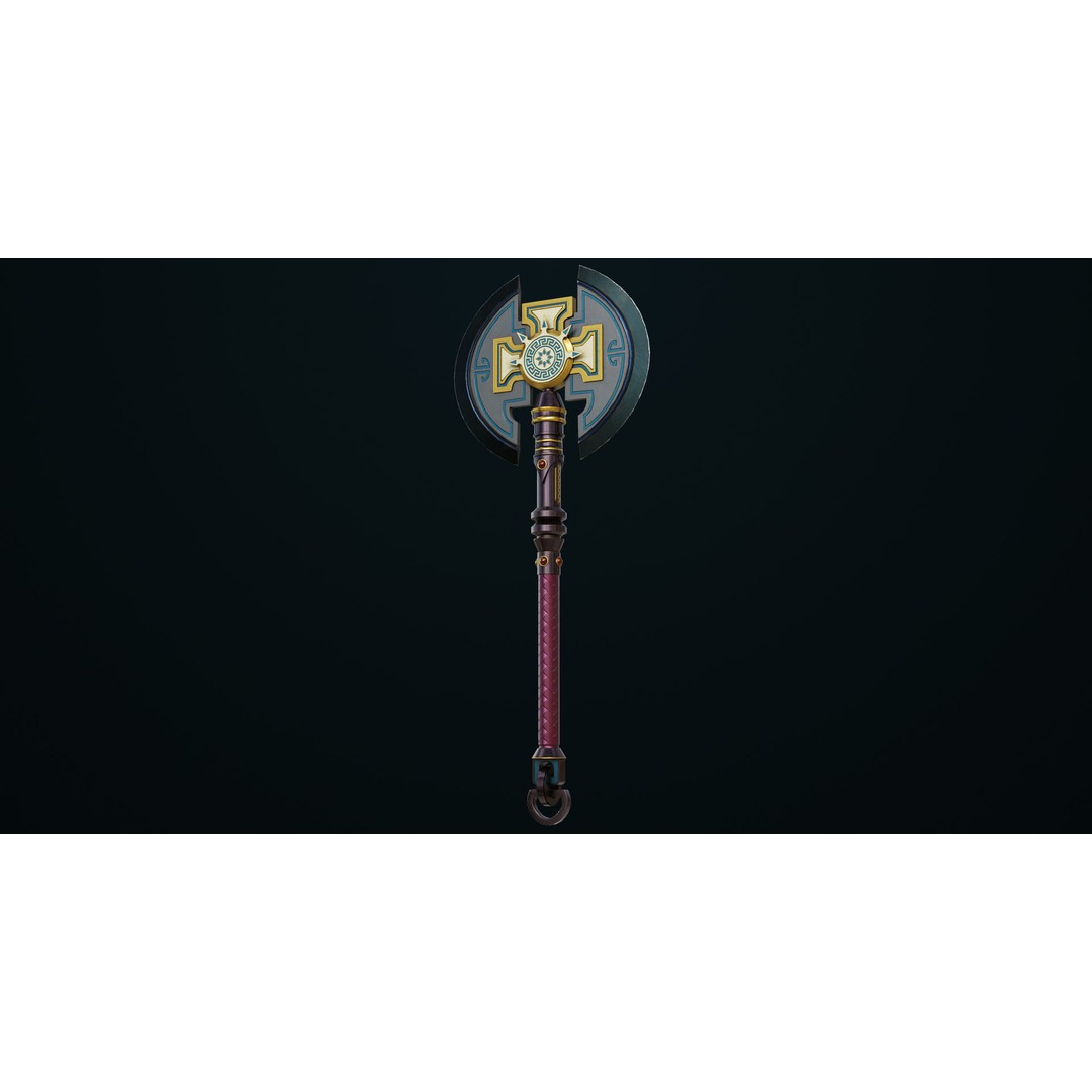 Battle Axe 3D Model – Low Poly PBR Weapon for Games, FBX - View 7