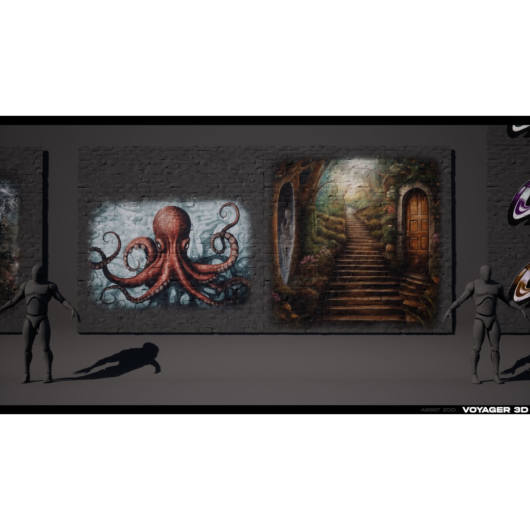Graffiti 3D Model – Realistic Decal Pack with PBR Textures - View 10