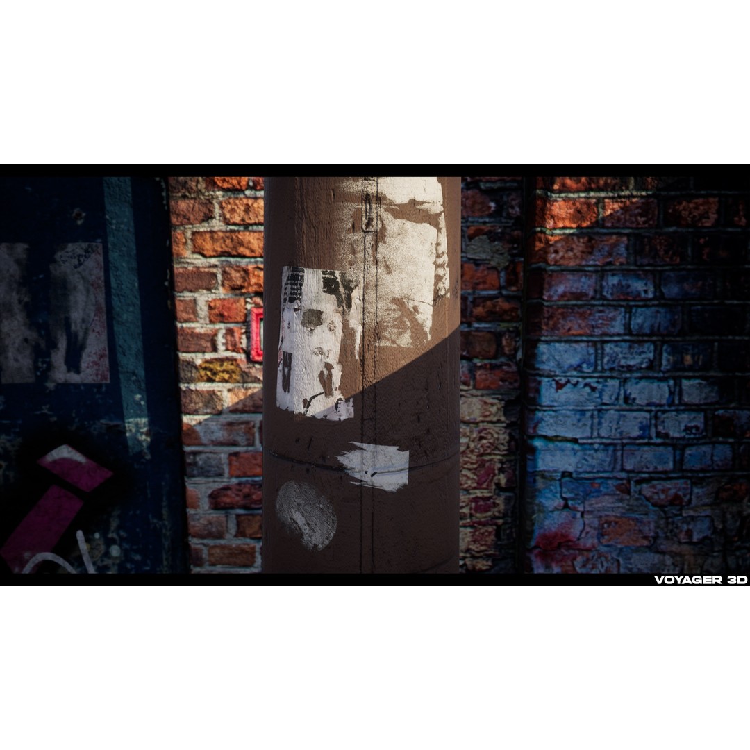 Graffiti 3D Model – Realistic Decal Pack with PBR Textures - View 7