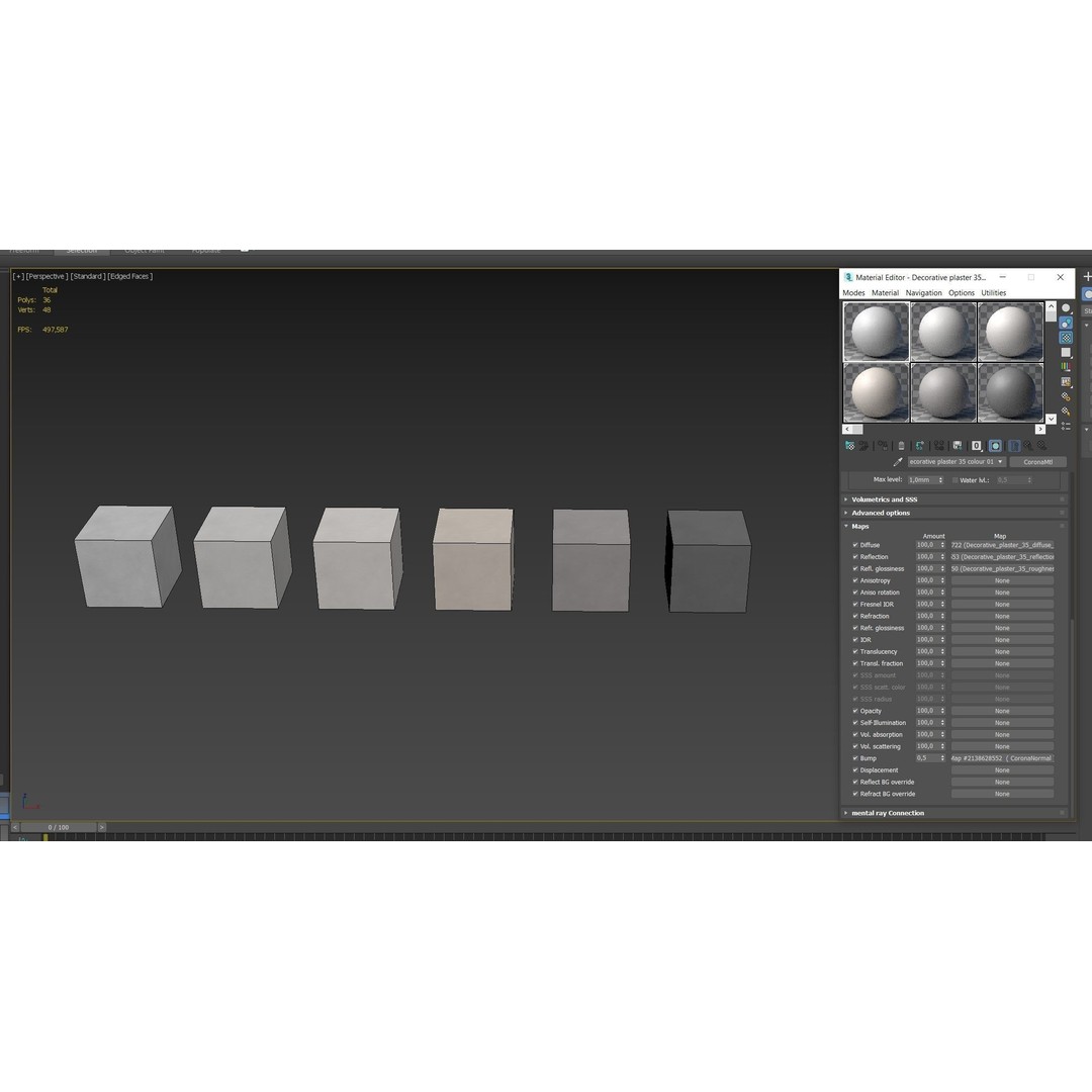 Decorative Plaster 3D Model – High Quality PBR Textures, FBX, OBJ - View 11