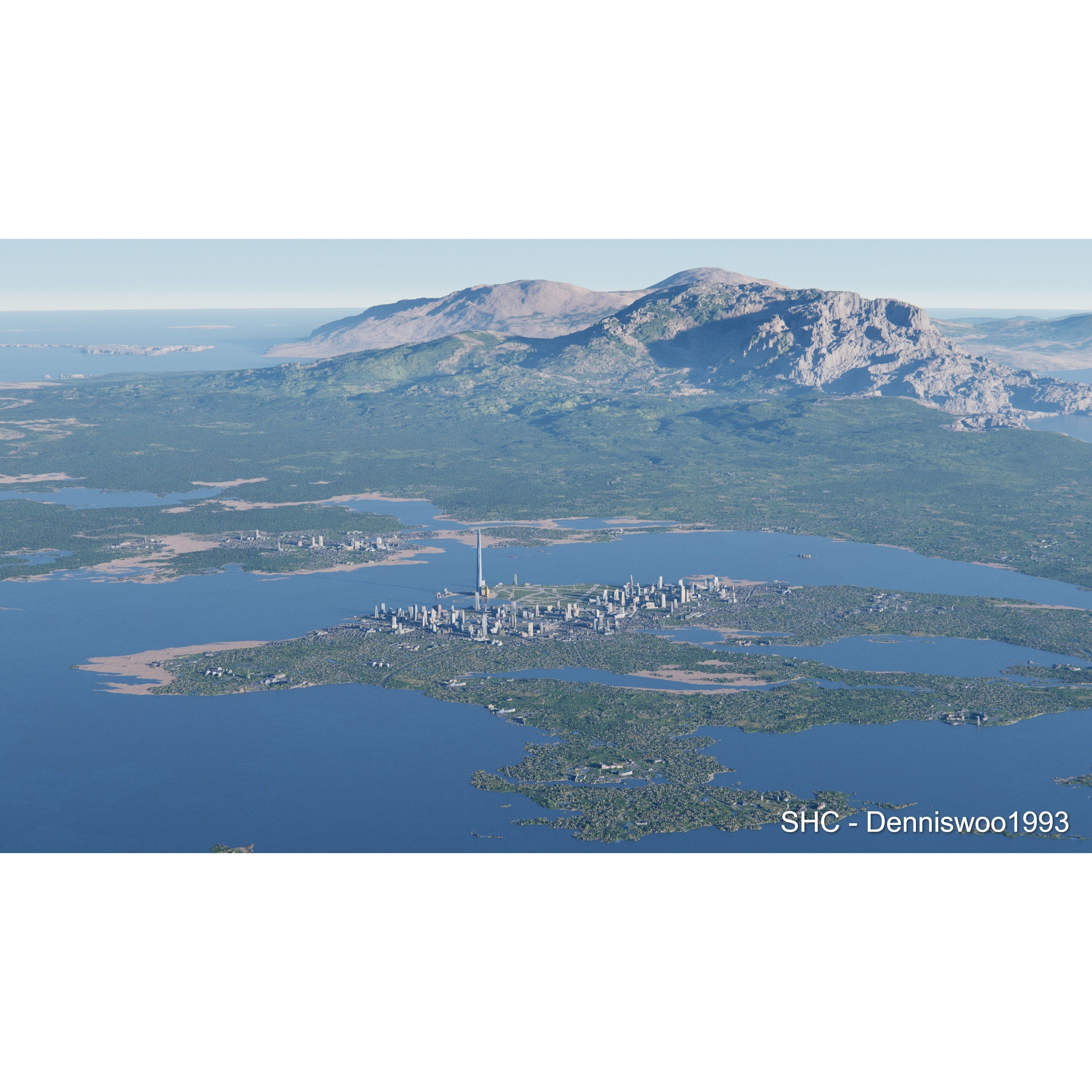 Large Scale Procedural Planet with 3D Cities - 3D Model - View 10
