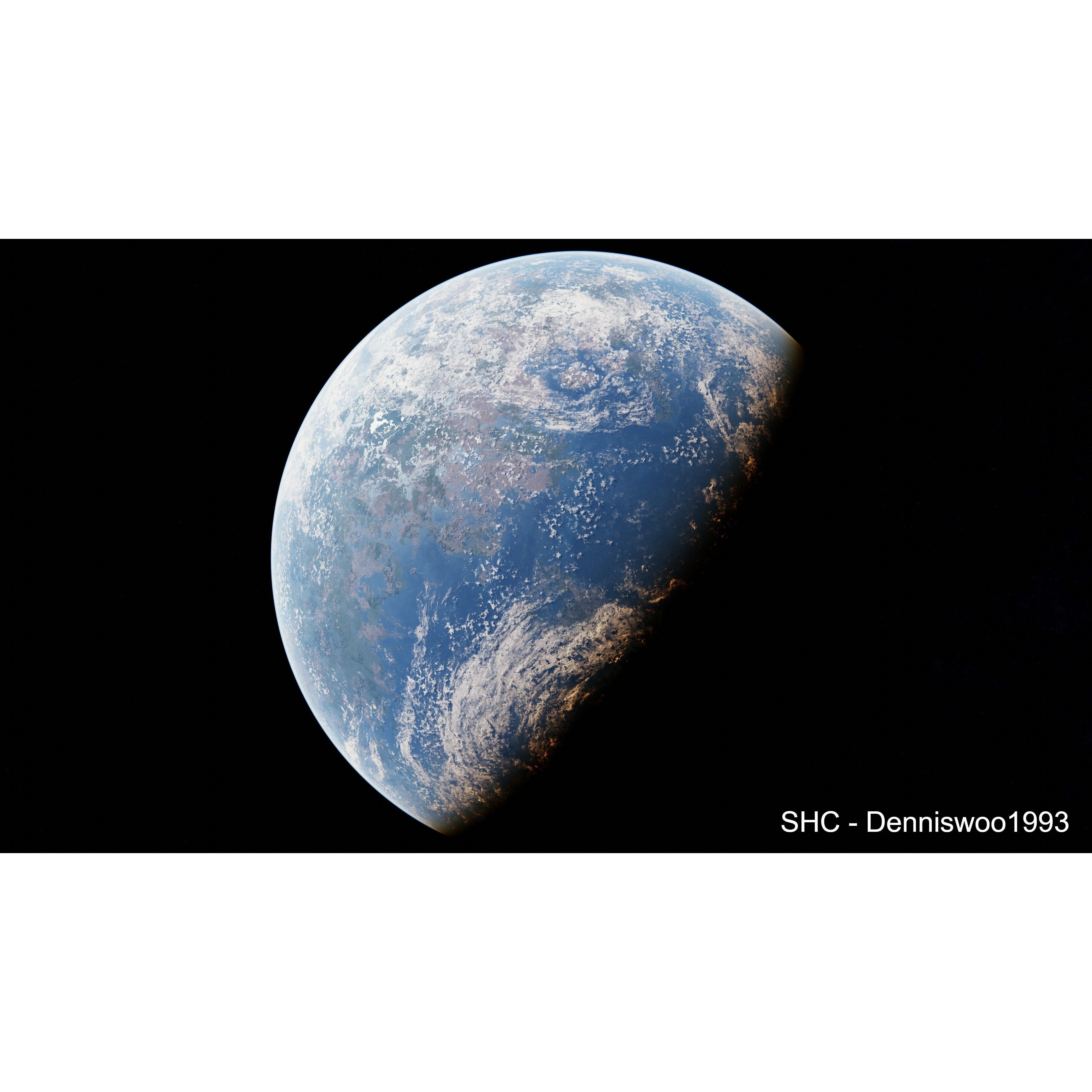 Large Scale Procedural Planet with 3D Cities - 3D Model - View 24