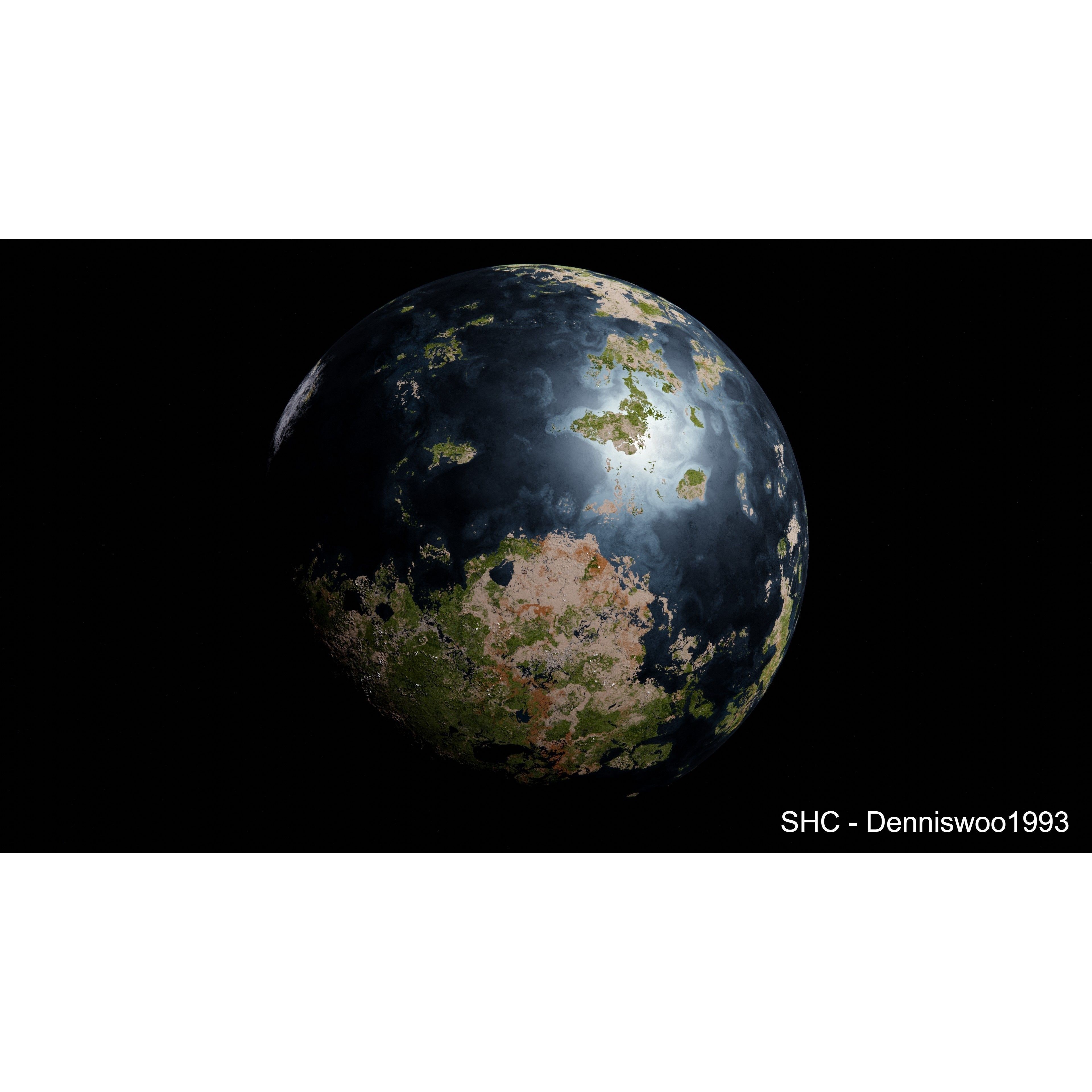 Large Scale Procedural Planet with 3D Cities - 3D Model - View 44