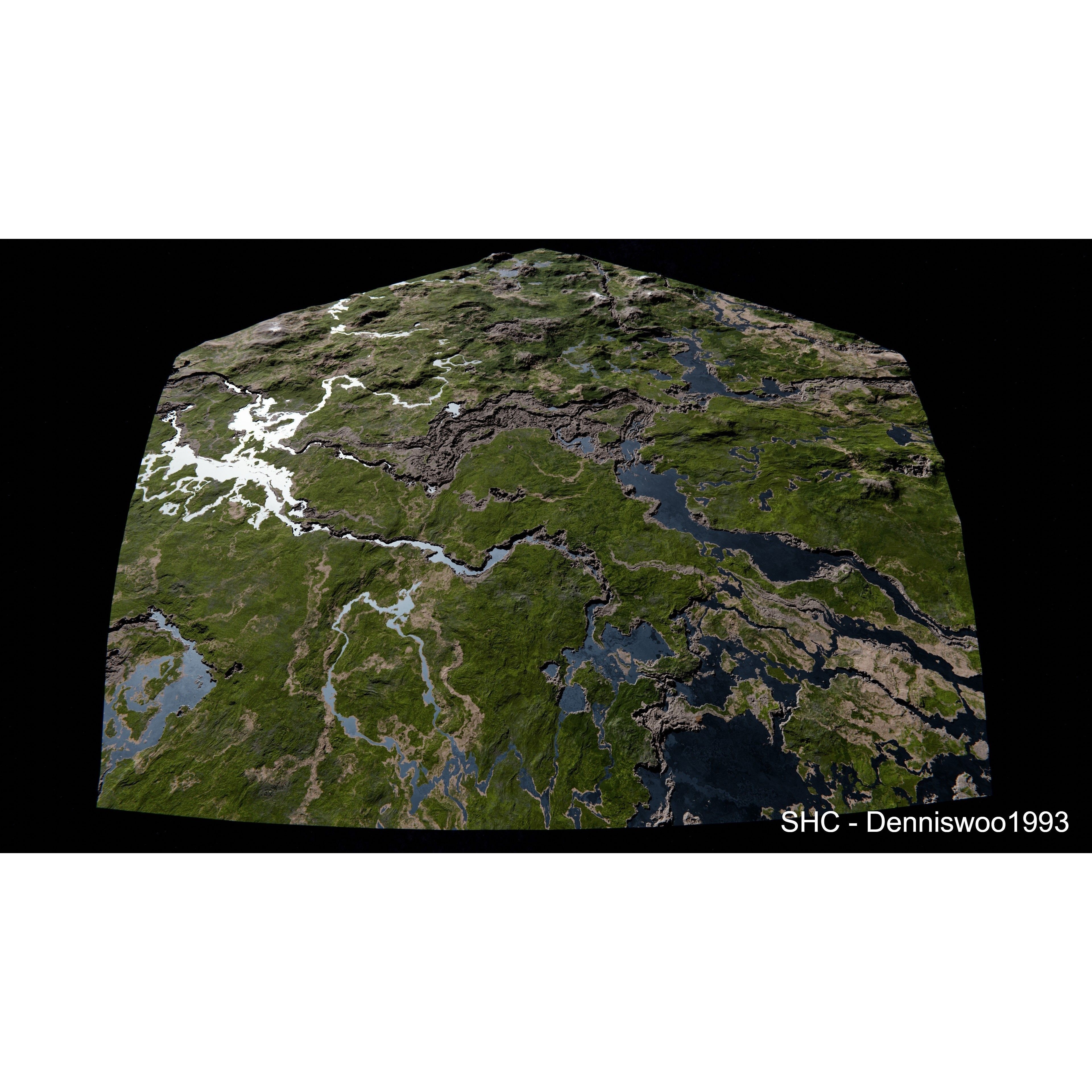 Large Scale Procedural Planet with 3D Cities - 3D Model - View 45