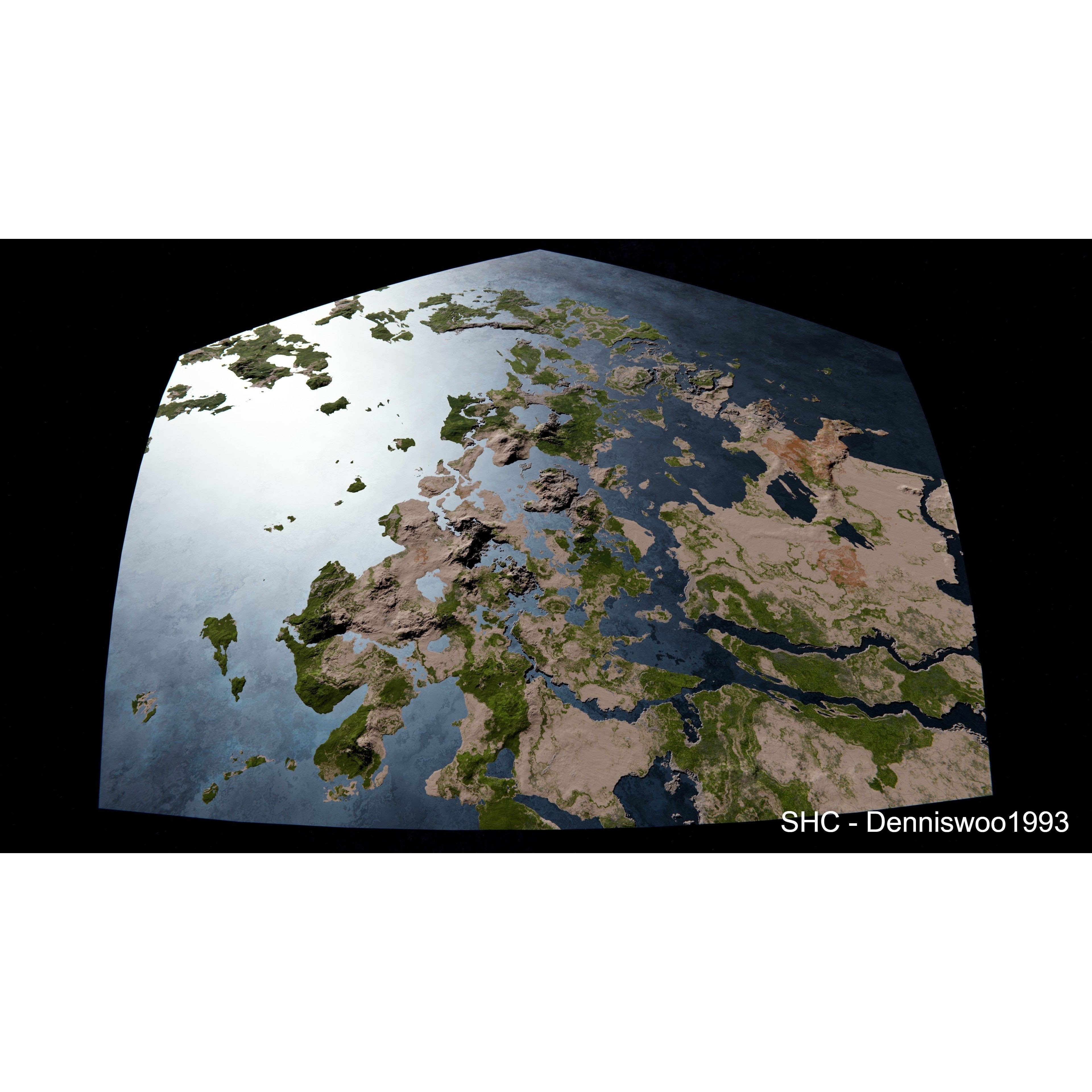 Large Scale Procedural Planet with 3D Cities - 3D Model - View 46