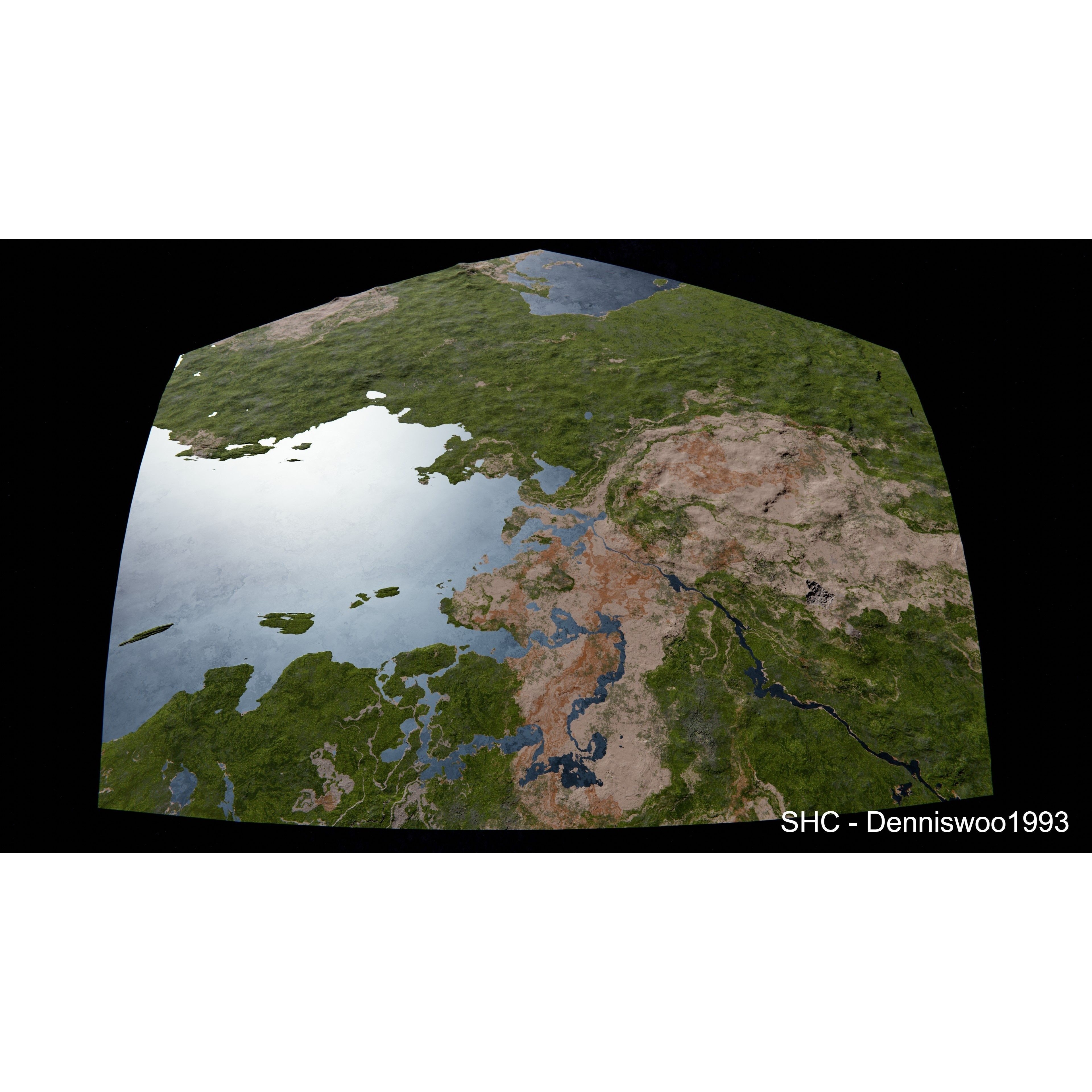 Large Scale Procedural Planet with 3D Cities - 3D Model - View 48