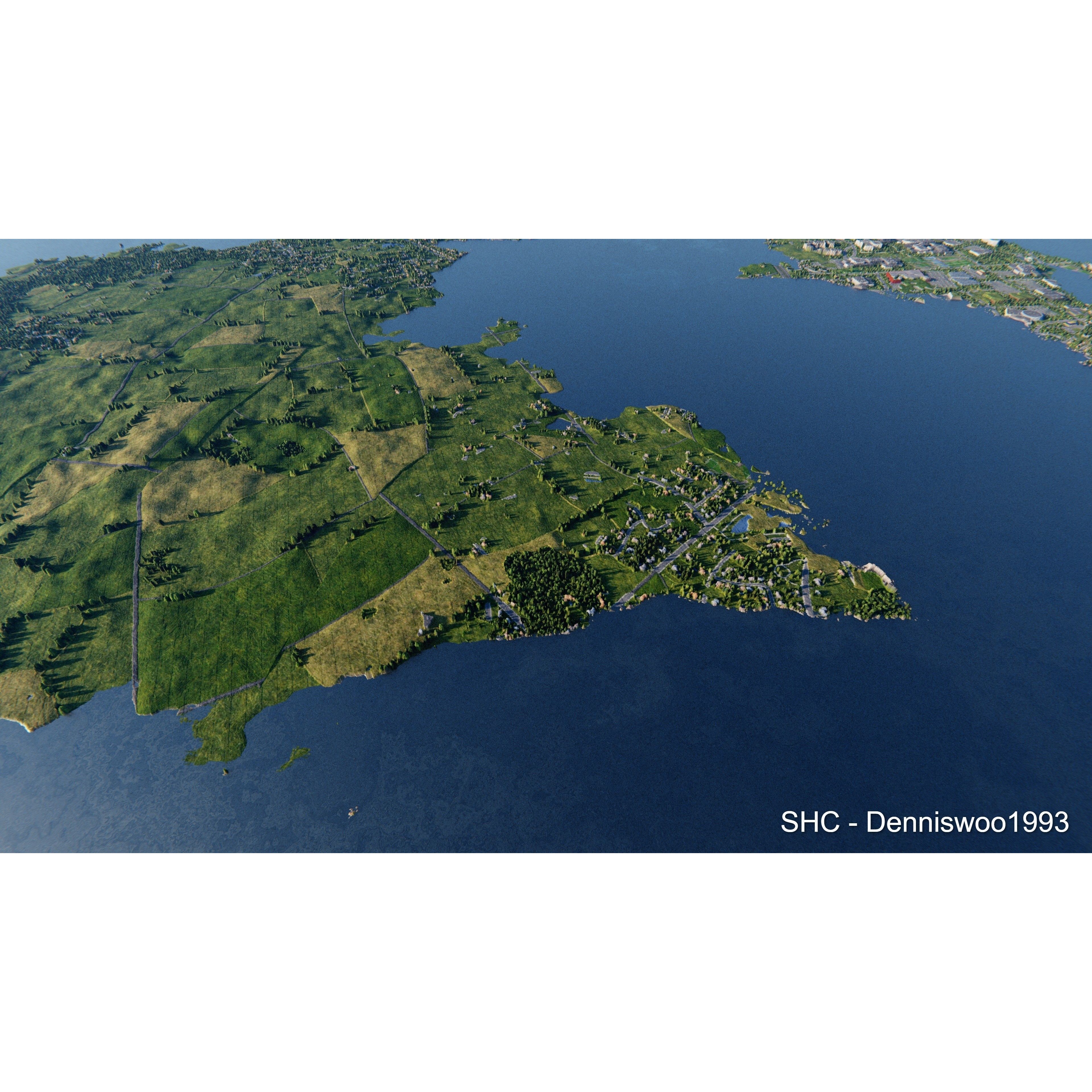 Large Scale Procedural Planet with 3D Cities - 3D Model - View 54