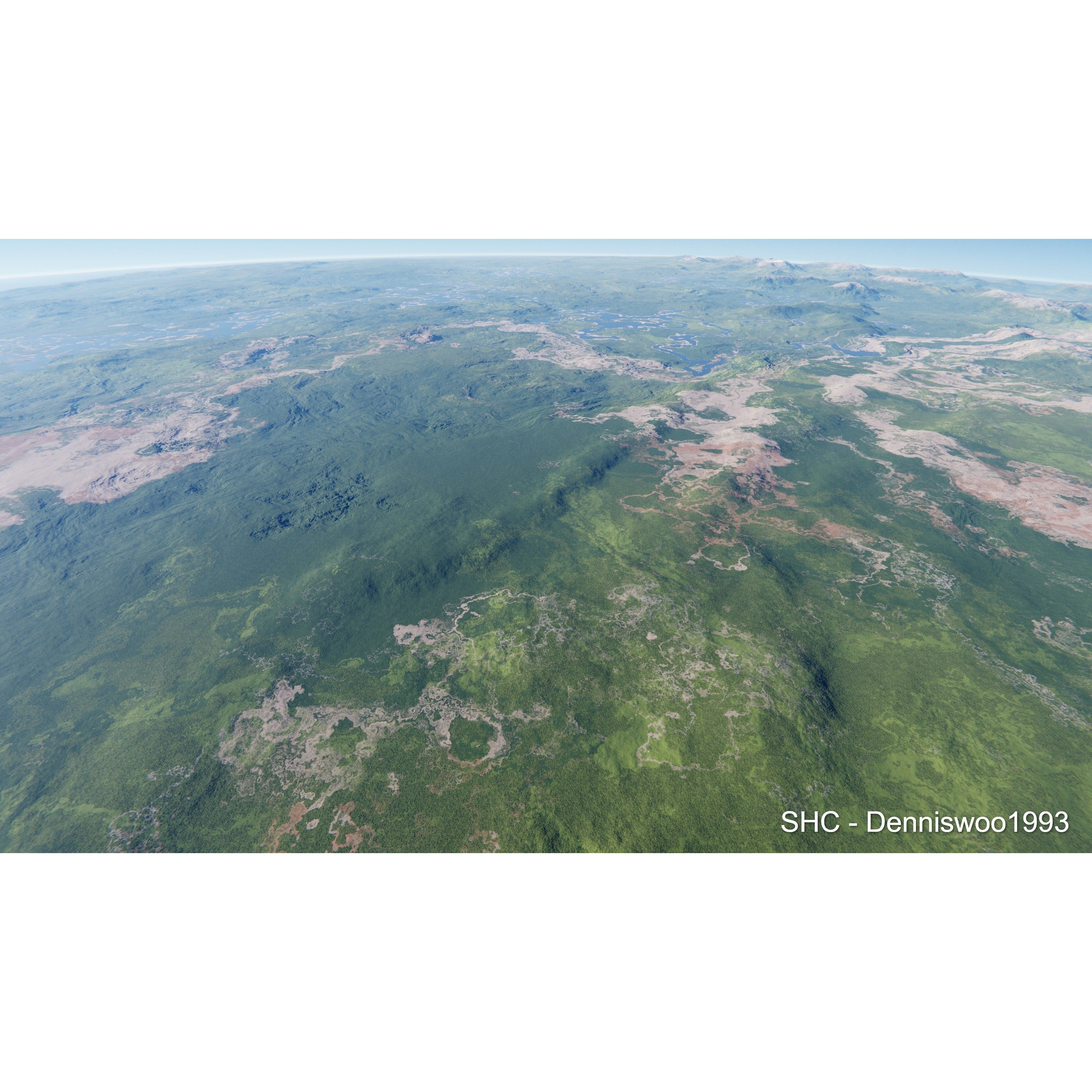 Large Scale Procedural Planet with 3D Cities - 3D Model - View 61