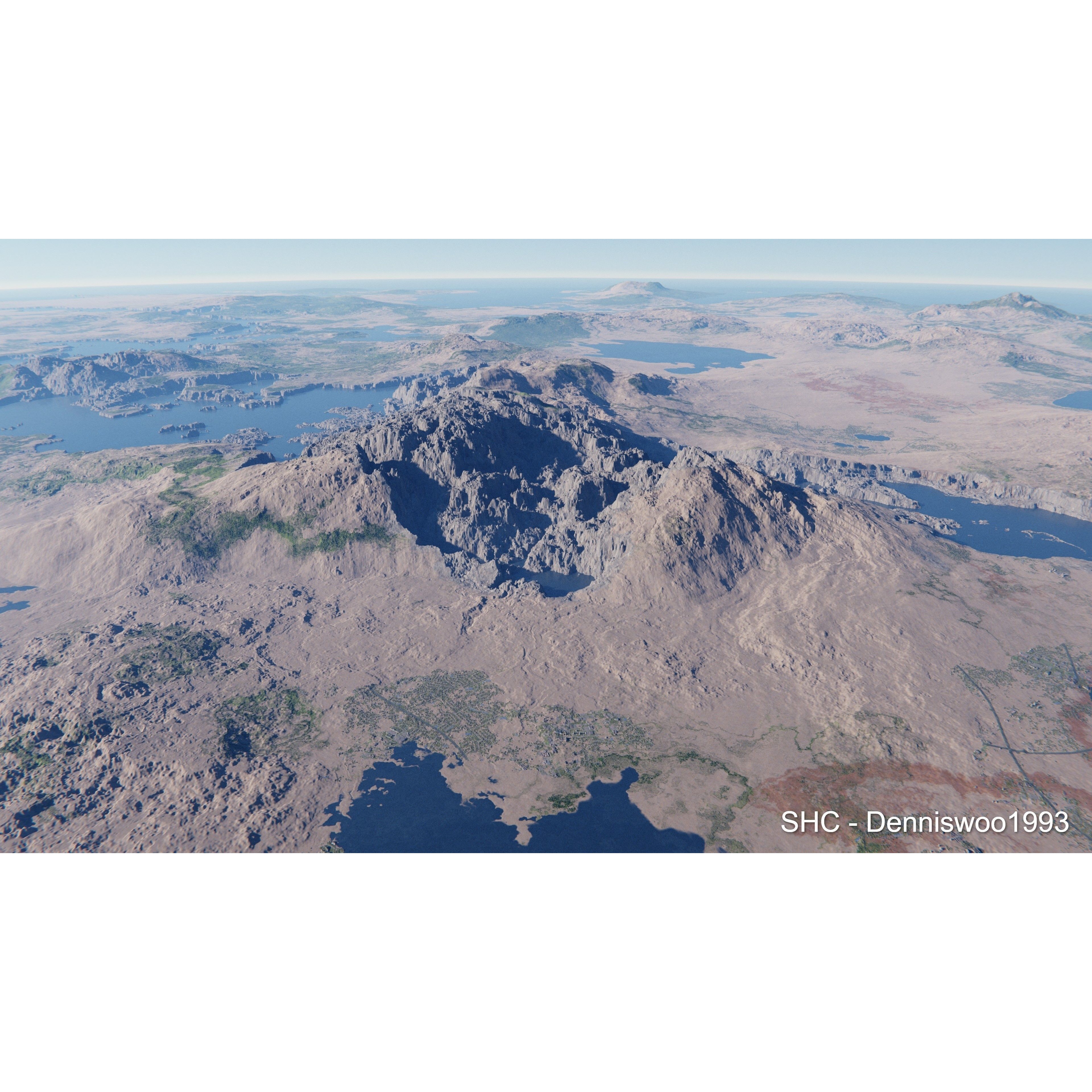 Large Scale Procedural Planet with 3D Cities - 3D Model - View 66