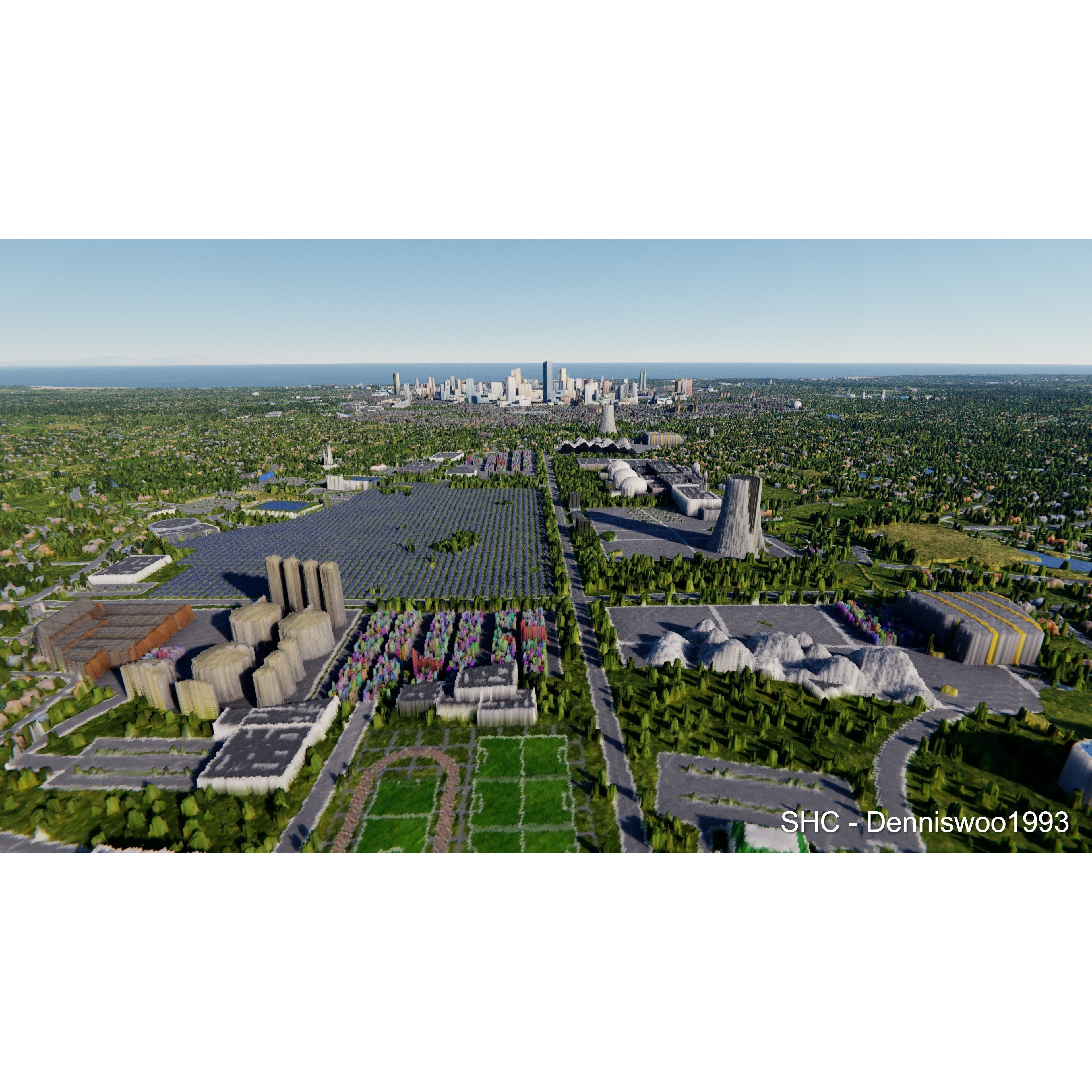 Large Scale Procedural Planet with 3D Cities - 3D Model - View 75