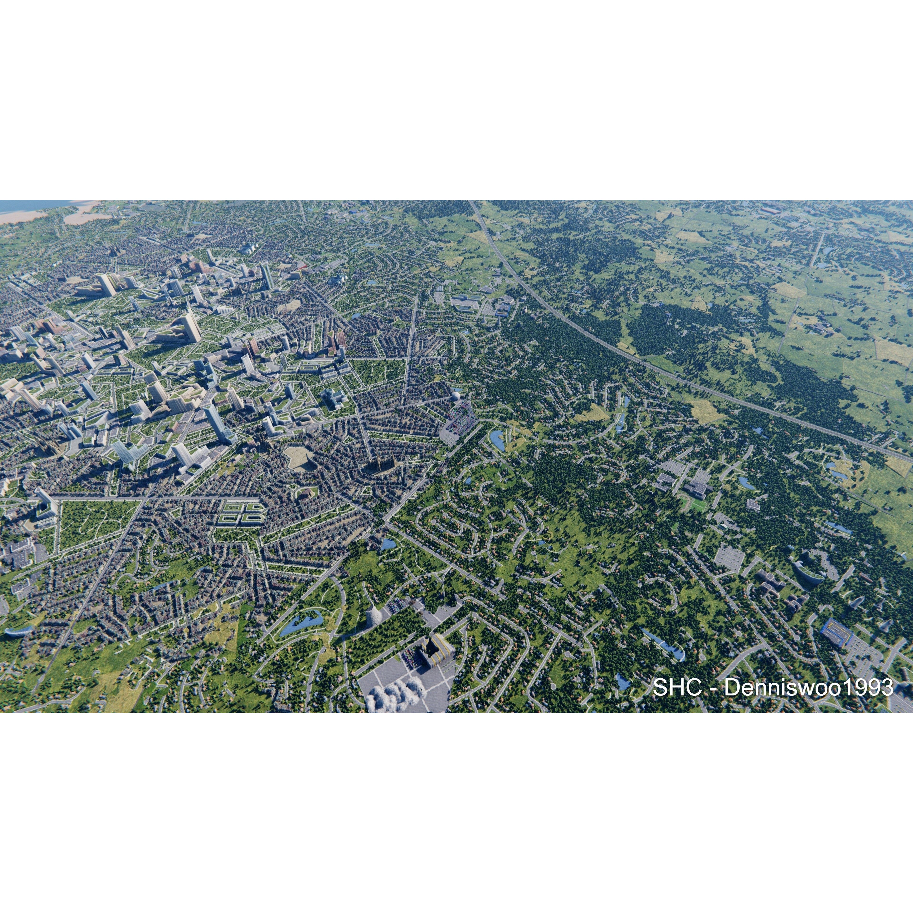 Large Scale Procedural Planet with 3D Cities - 3D Model - View 78