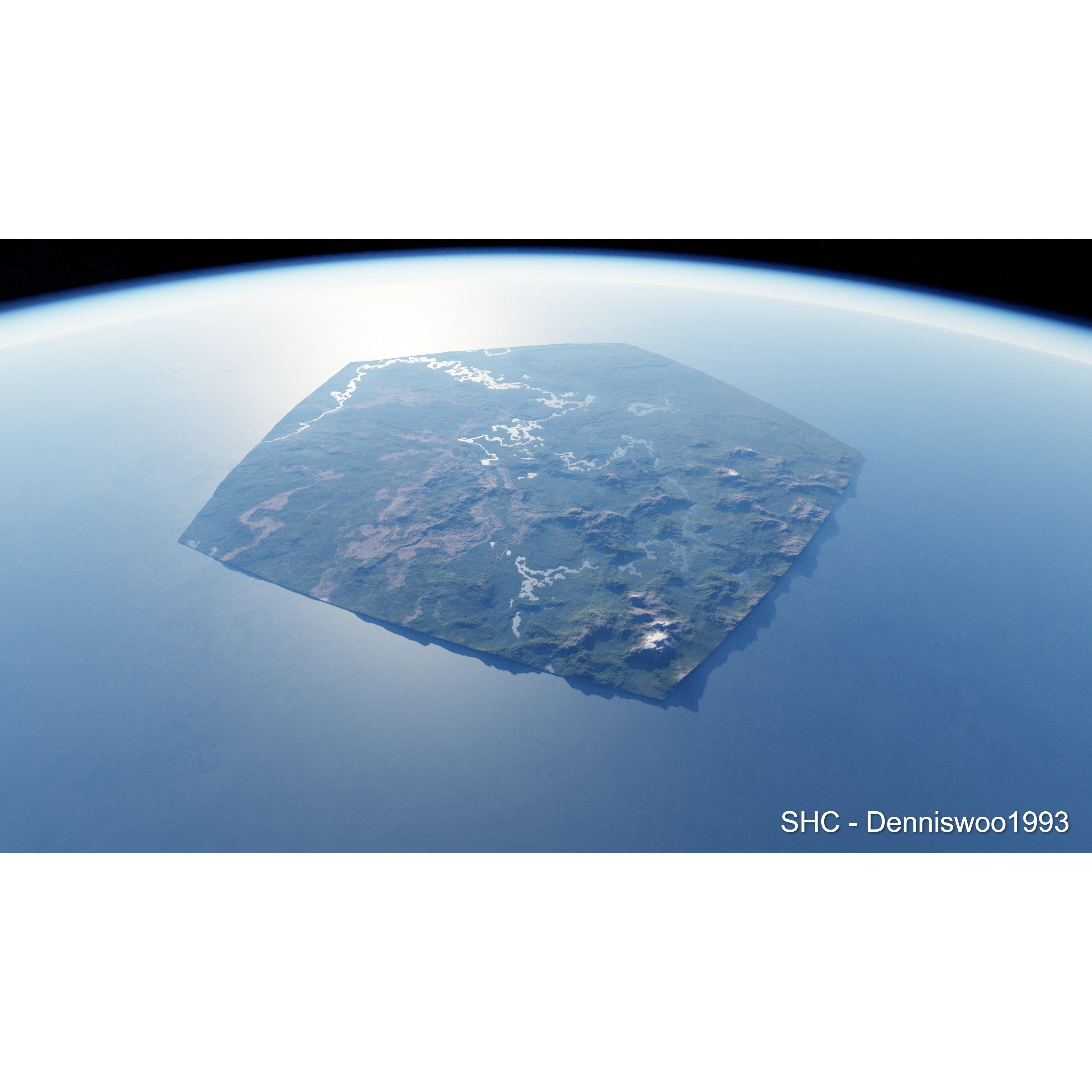 Large Scale Procedural Planet with 3D Cities - 3D Model - View 79