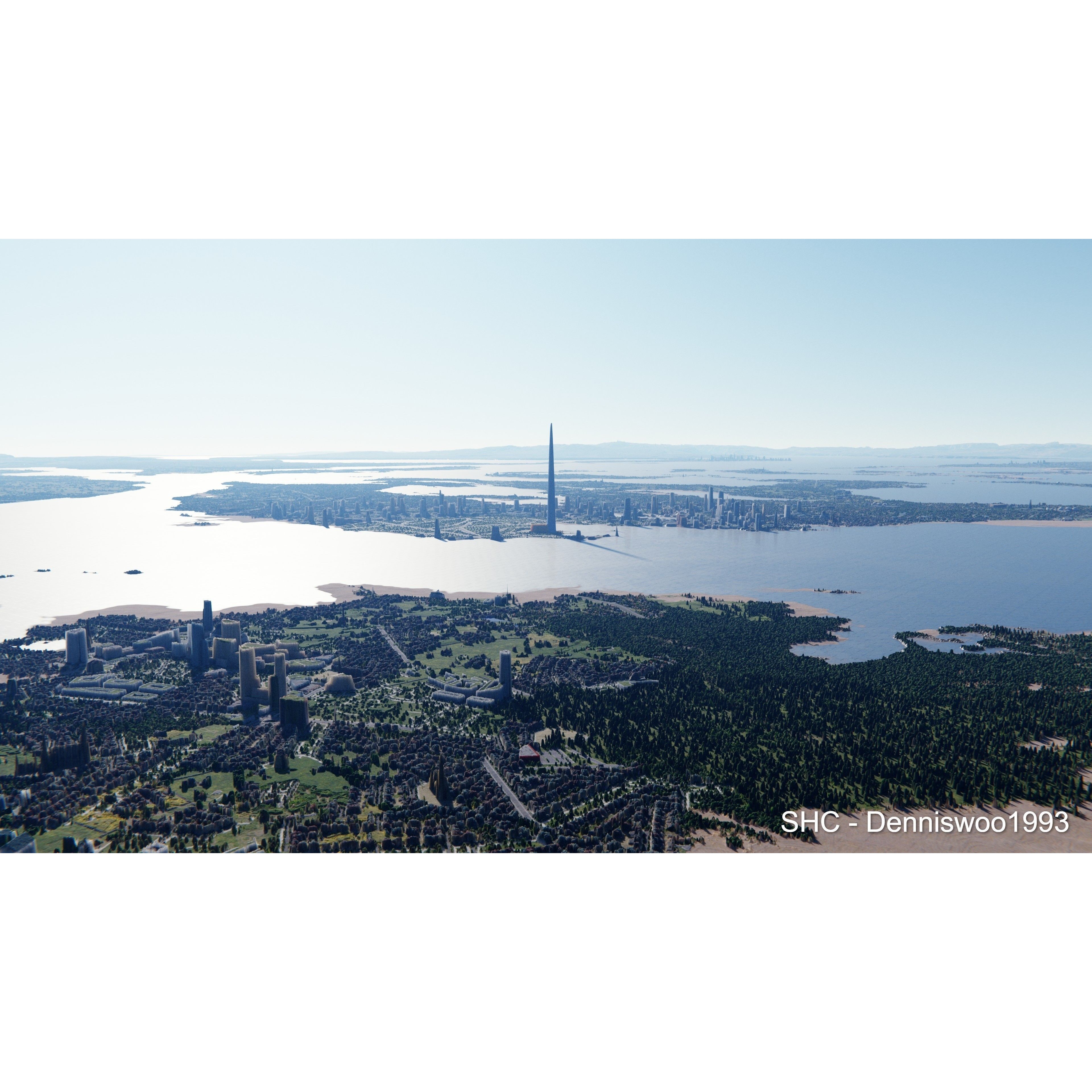 Large Scale Procedural Planet with 3D Cities - 3D Model - View 84