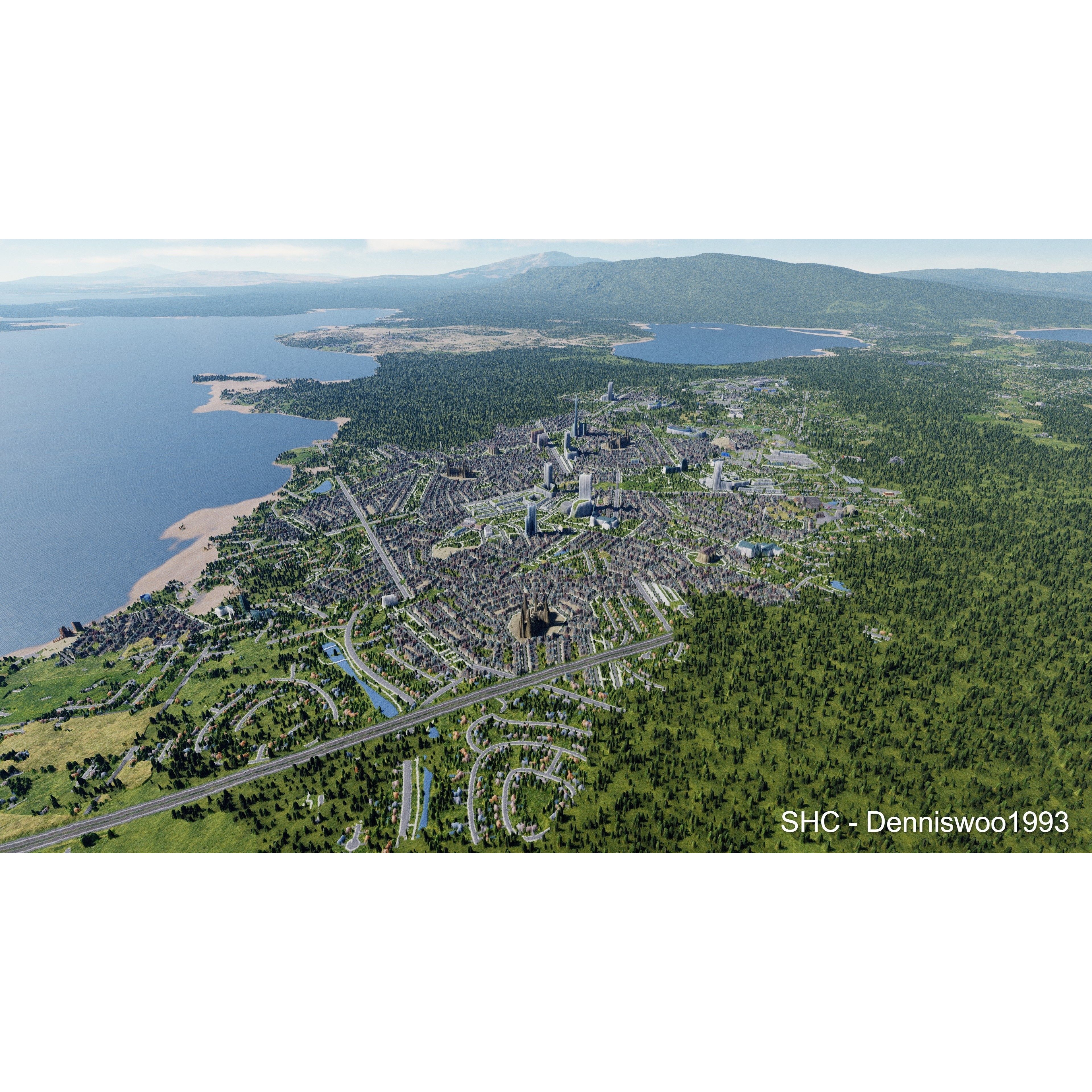 Large Scale Procedural Planet with 3D Cities - 3D Model - View 88