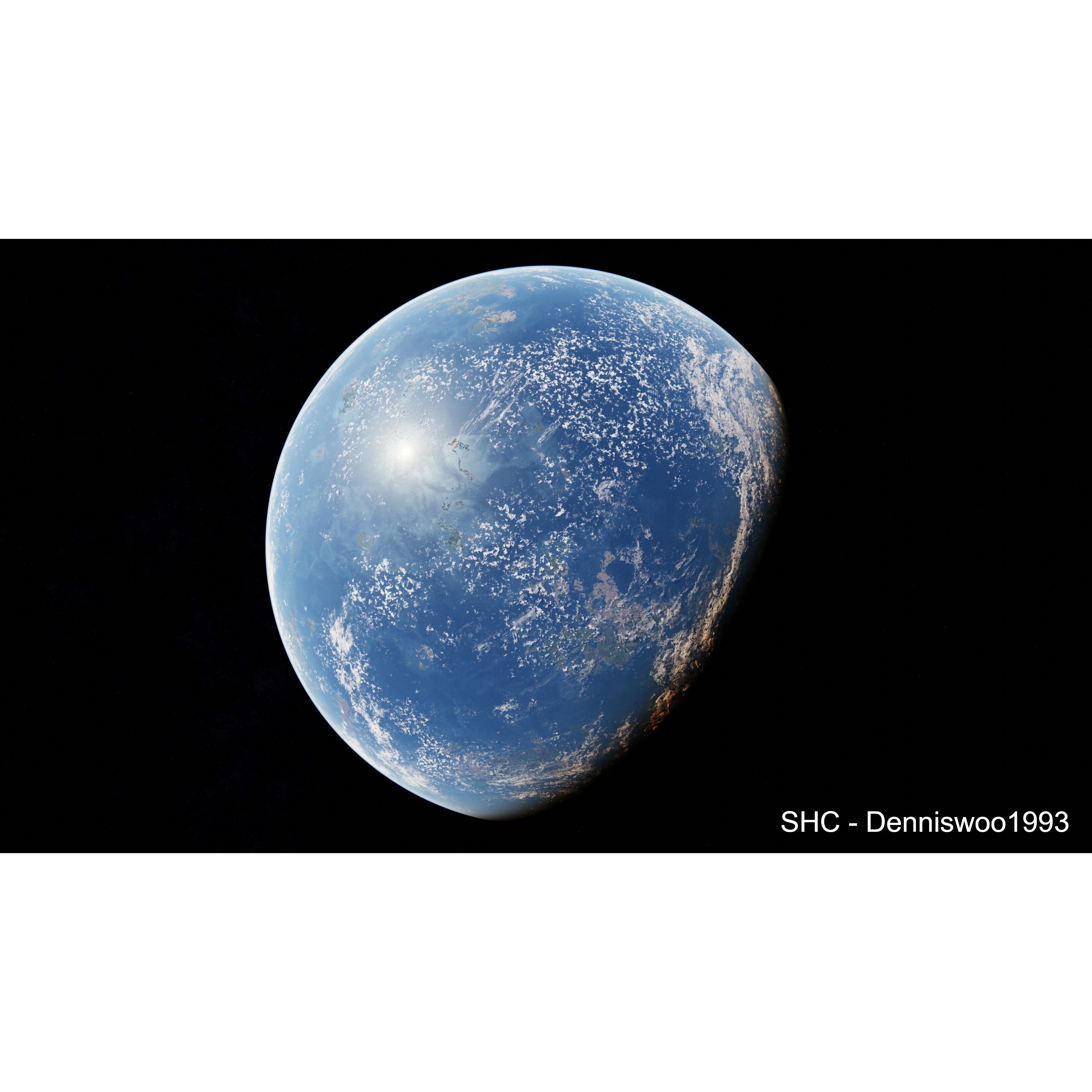 Large Scale Procedural Planet with 3D Cities - 3D Model - View 9
