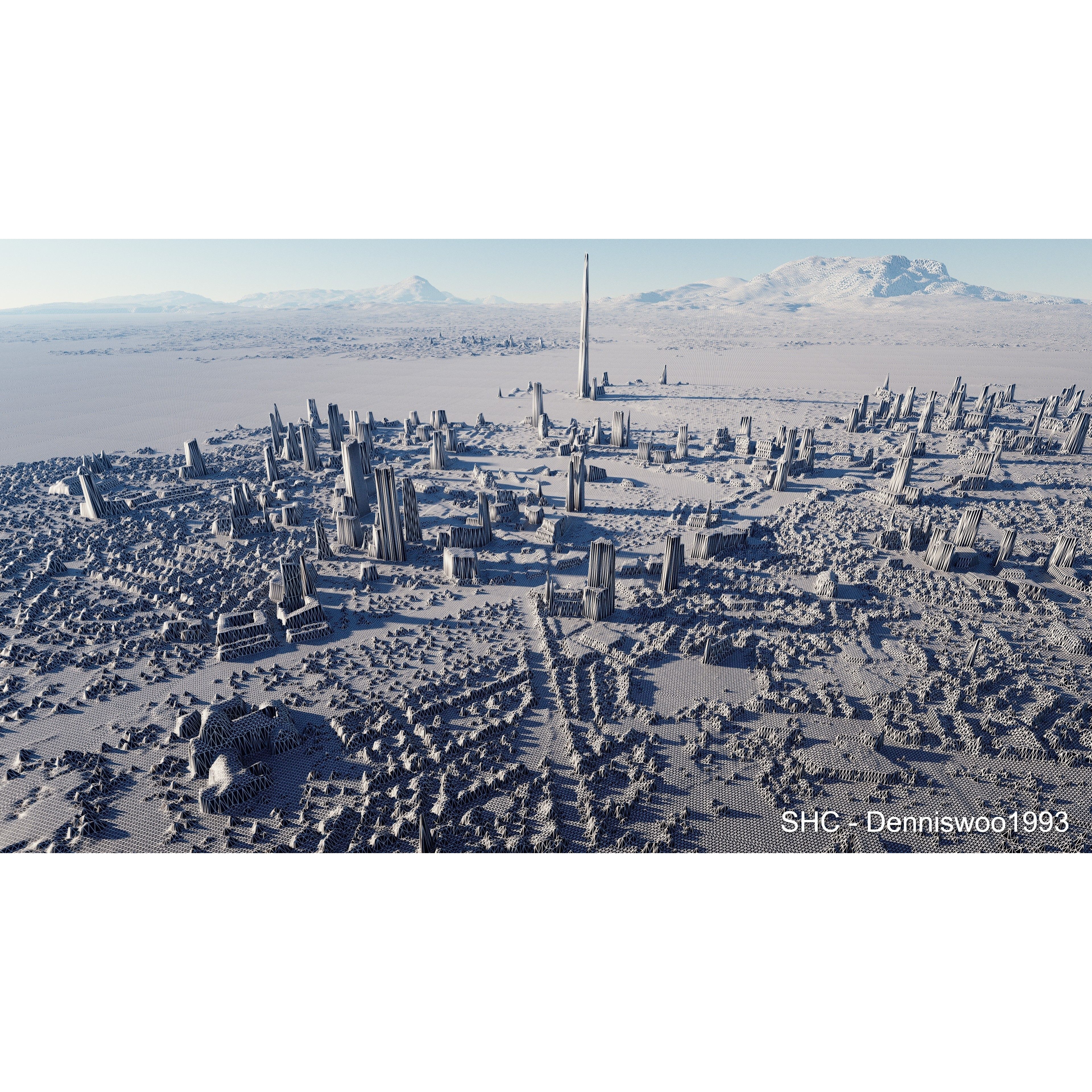 Large Scale Procedural Planet with 3D Cities - 3D Model - View 91