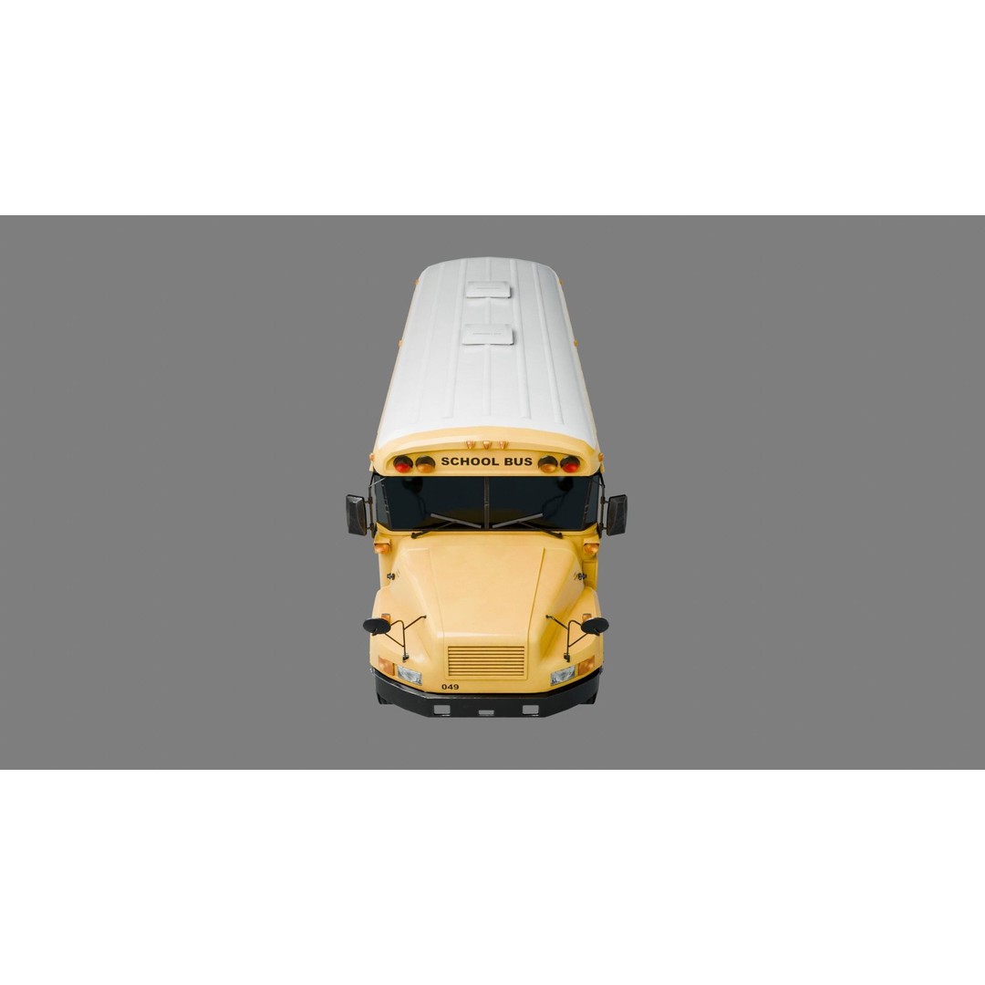 Low Poly School Bus 3D Model – Game Ready with 4K Textures, FBX