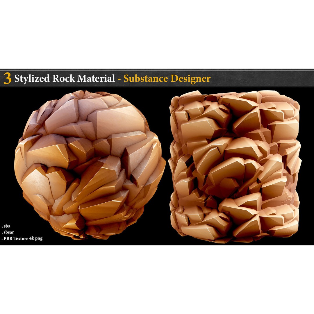 Stylized Rock and Lava 3D Model – PBR Textures for Game Assets - View 10