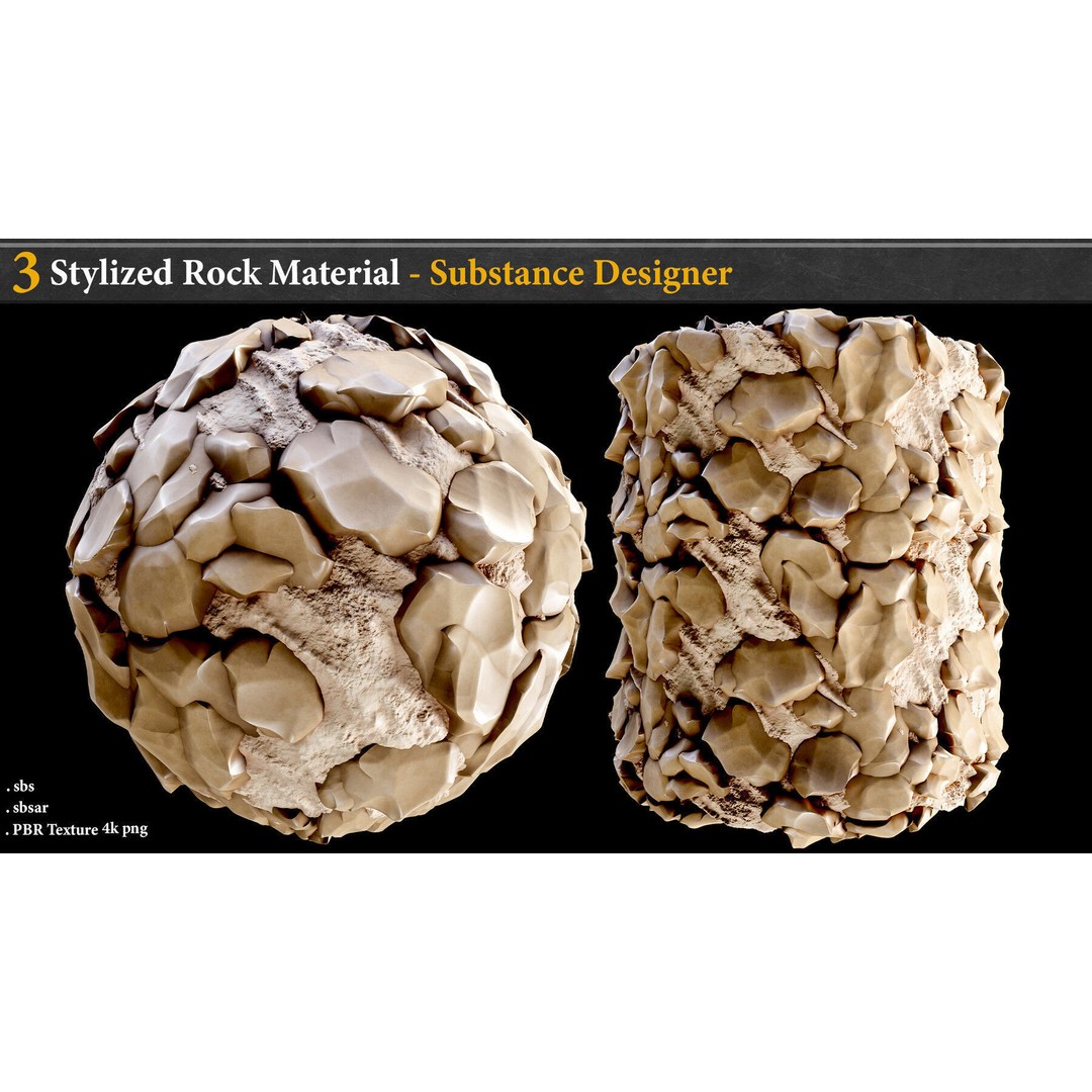 Stylized Rock and Lava 3D Model – PBR Textures for Game Assets - View 12