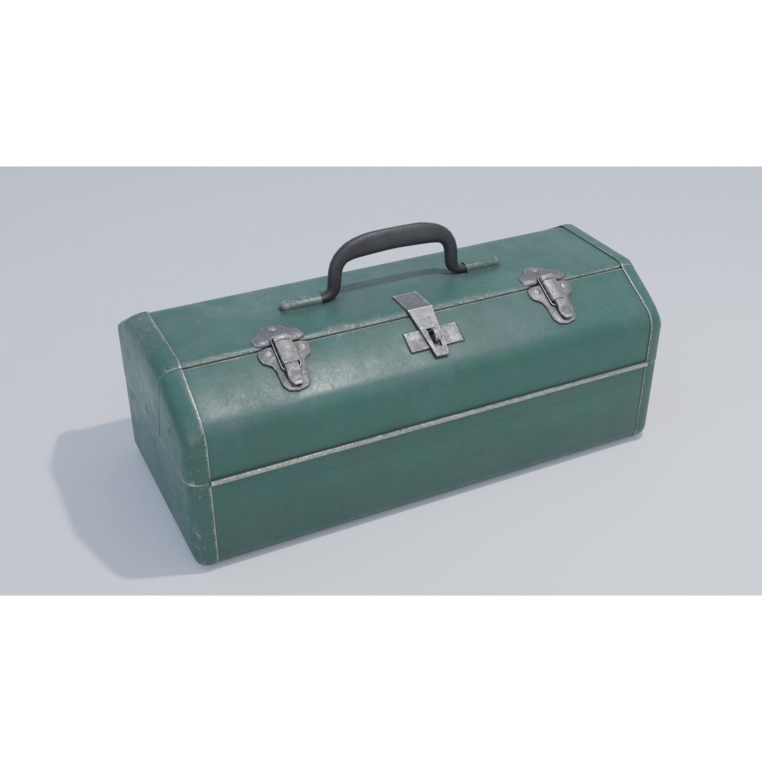 Tool Box 3D Model – Low Poly PBR Asset, FBX, Game Ready - View 11