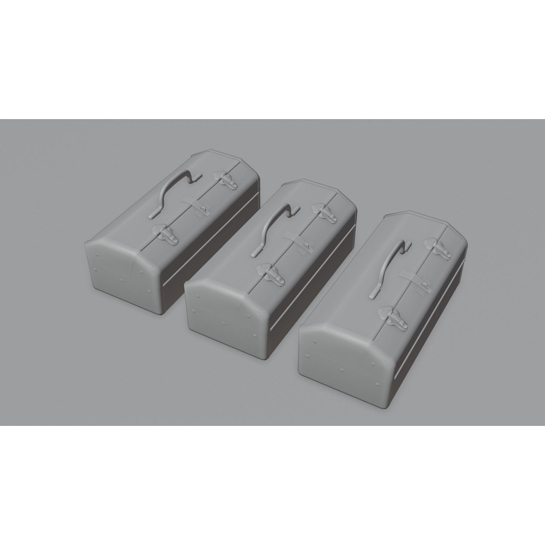 Tool Box 3D Model – Low Poly PBR Asset, FBX, Game Ready - View 4
