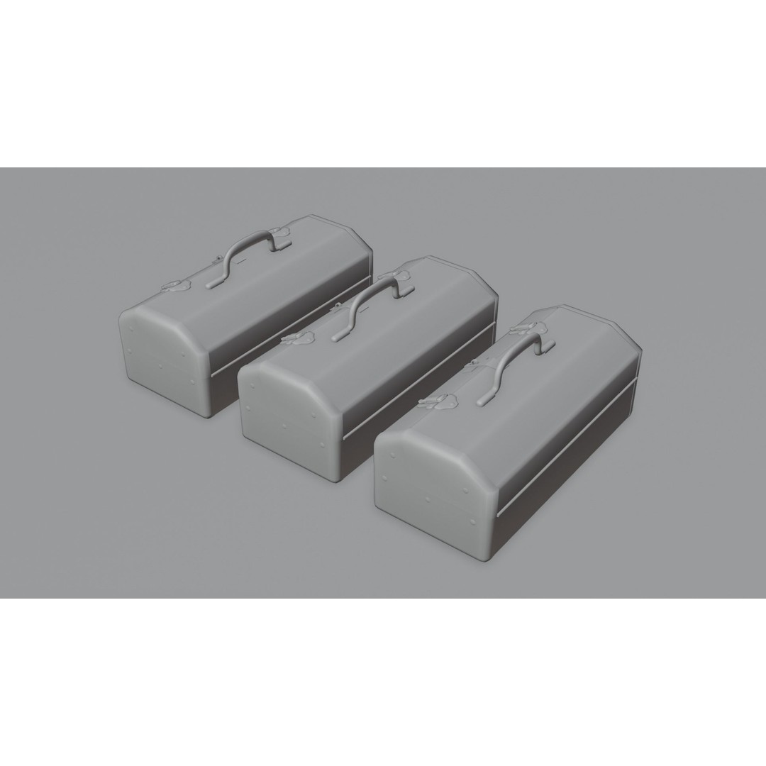 Tool Box 3D Model – Low Poly PBR Asset, FBX, Game Ready - View 7