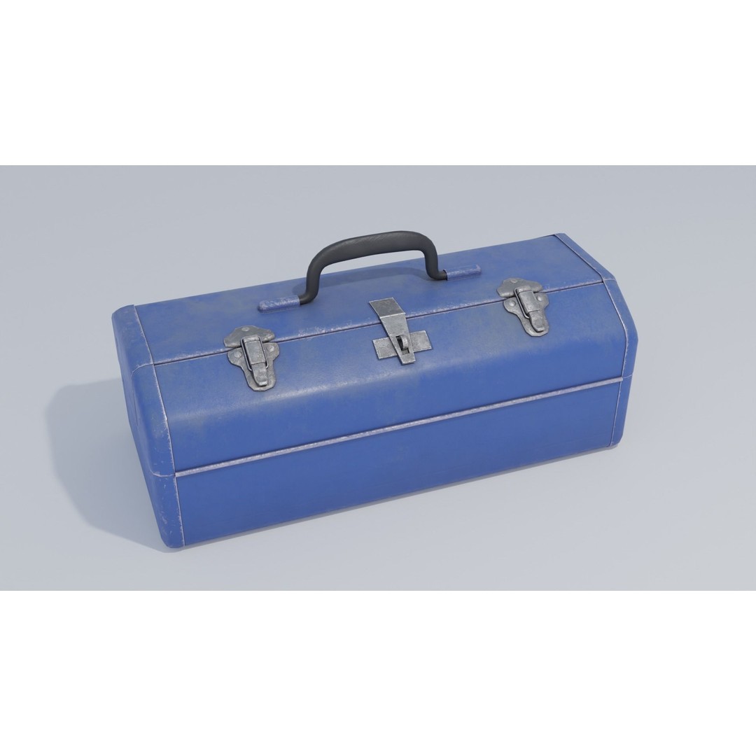 Tool Box 3D Model – Low Poly PBR Asset, FBX, Game Ready - View 8
